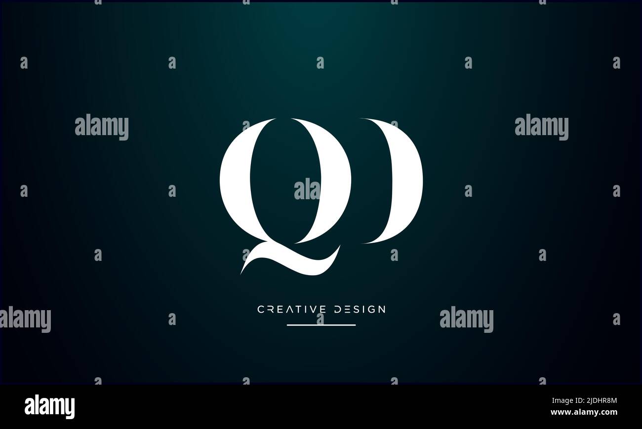 QD- oder DQ-Buchstaben Logo-Symbol Monogramm Stock Vektor