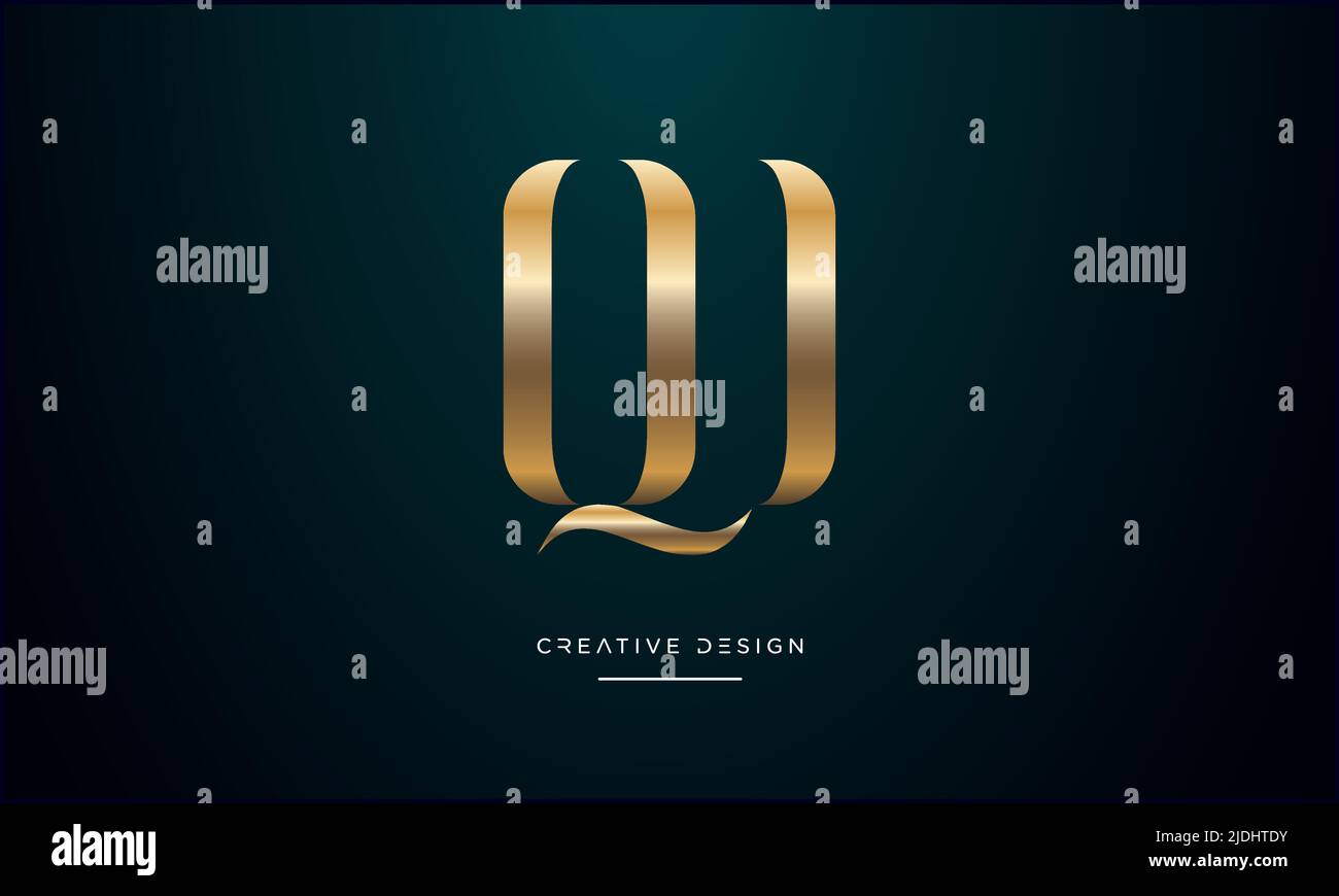 QD- oder DQ-Buchstaben Logo-Symbol Monogramm Stock Vektor