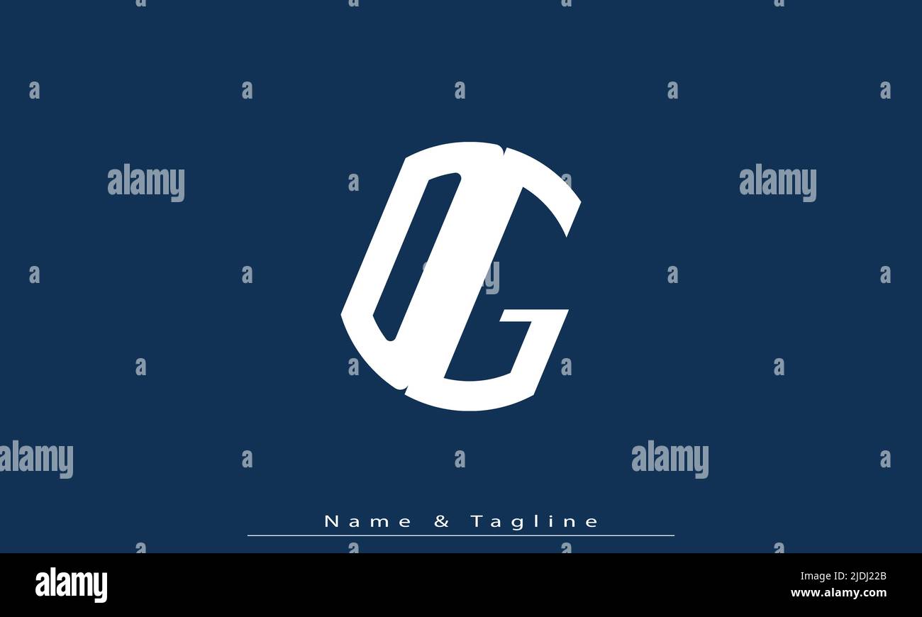 Alphabet Buchstaben Initialen Monogramm Logo DG , GD Stock Vektor