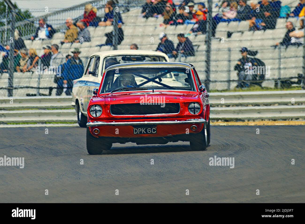 Craig Davies, Ford Mustang, Masters Pre-1966 Touring Cars, die an die Tage der British Saloon Car Championship zurückblicken, eine Stunde optionale zwei dr Stockfoto