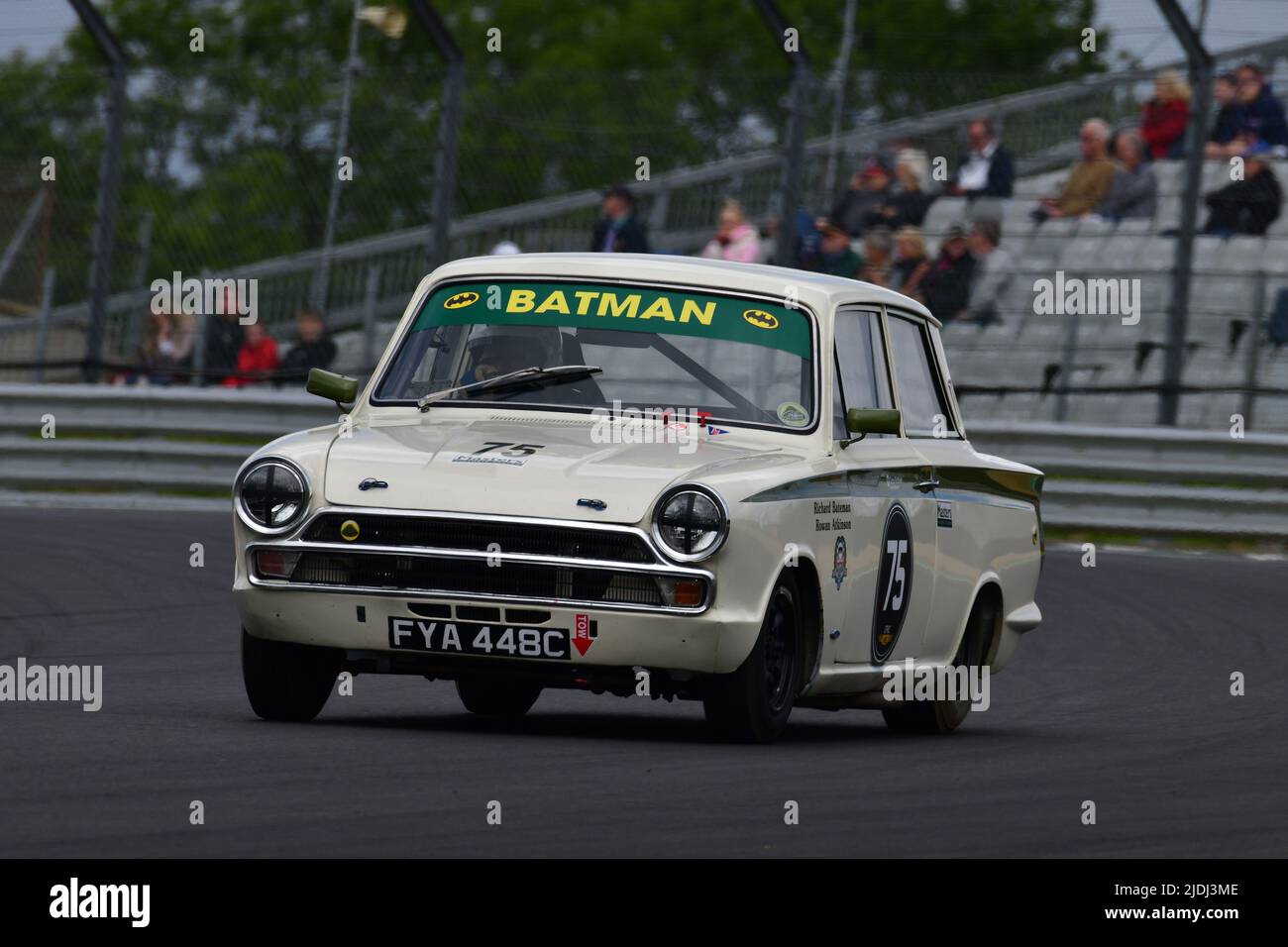 Richard Bateman, Stephen Upsdell, Ford Lotus Cortina, Masters Pre-1966 Touring Cars, die auf die Tage der britischen Limousine Car Championship zurückblicken, Stockfoto