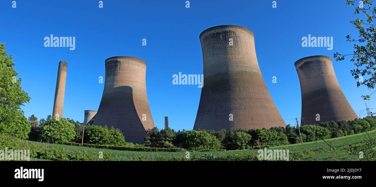 Fiddlers Ferry, Kohlekraftwerk, Warrington, cheshire, Großbritannien - Fidlers Ferry hat seit 2020 für die Sanierung gemottet Stockfoto