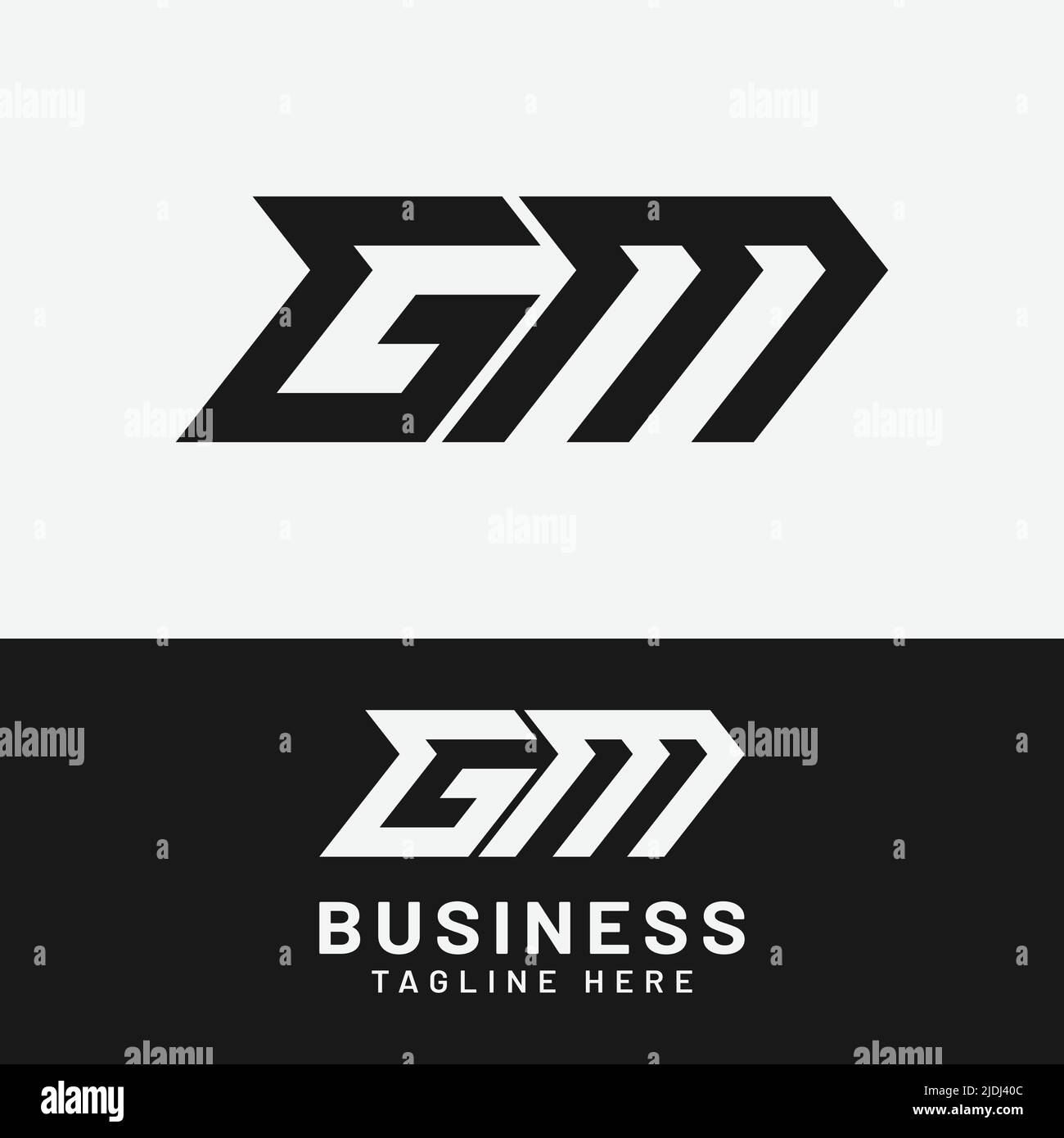 G M GM MG Letter Monogram Initial Logo Design Template. Geeignet für General Sports Fitness Finanzen Construction Company Business Corporate Shop Stock Vektor