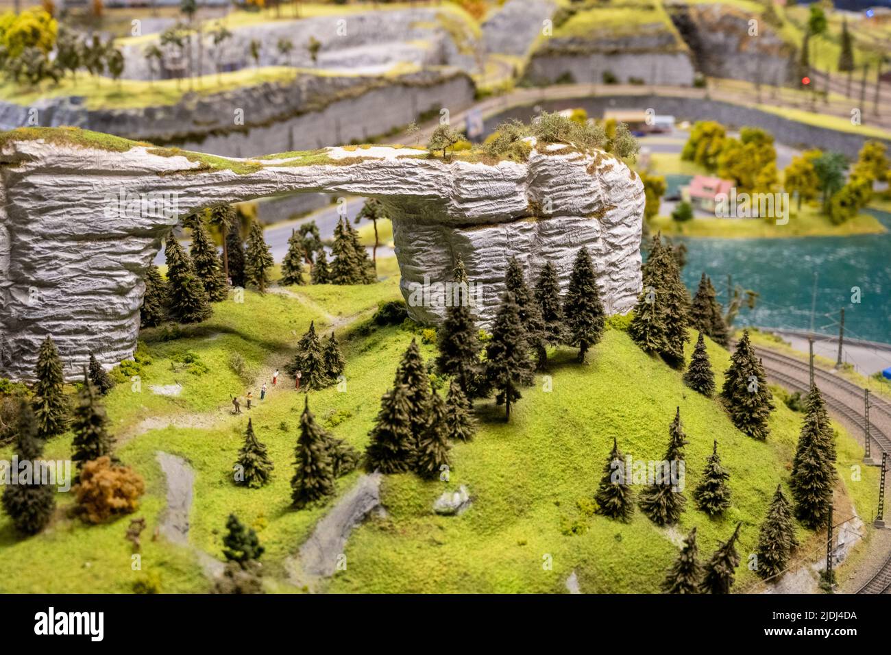 Eisenbahnkönigreich der Eisenbahn-Miniaturen Stockfoto