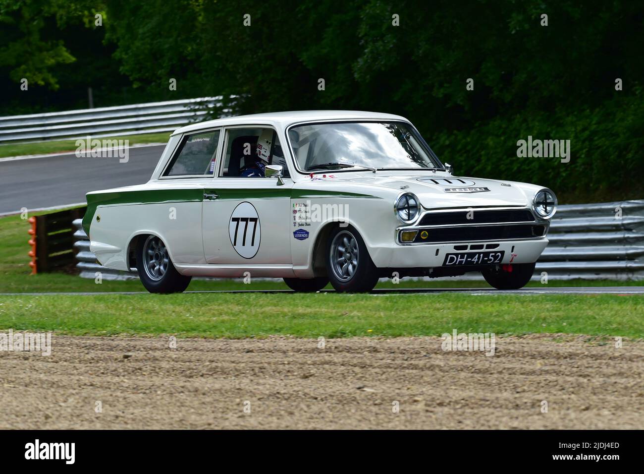 Mel Streek, Ford Lotus Cortina, Masters Pre-1966 Touring Cars, die an die Tage der britischen Saloon Car Championship zurückreichen, eine Stunde optional tw Stockfoto