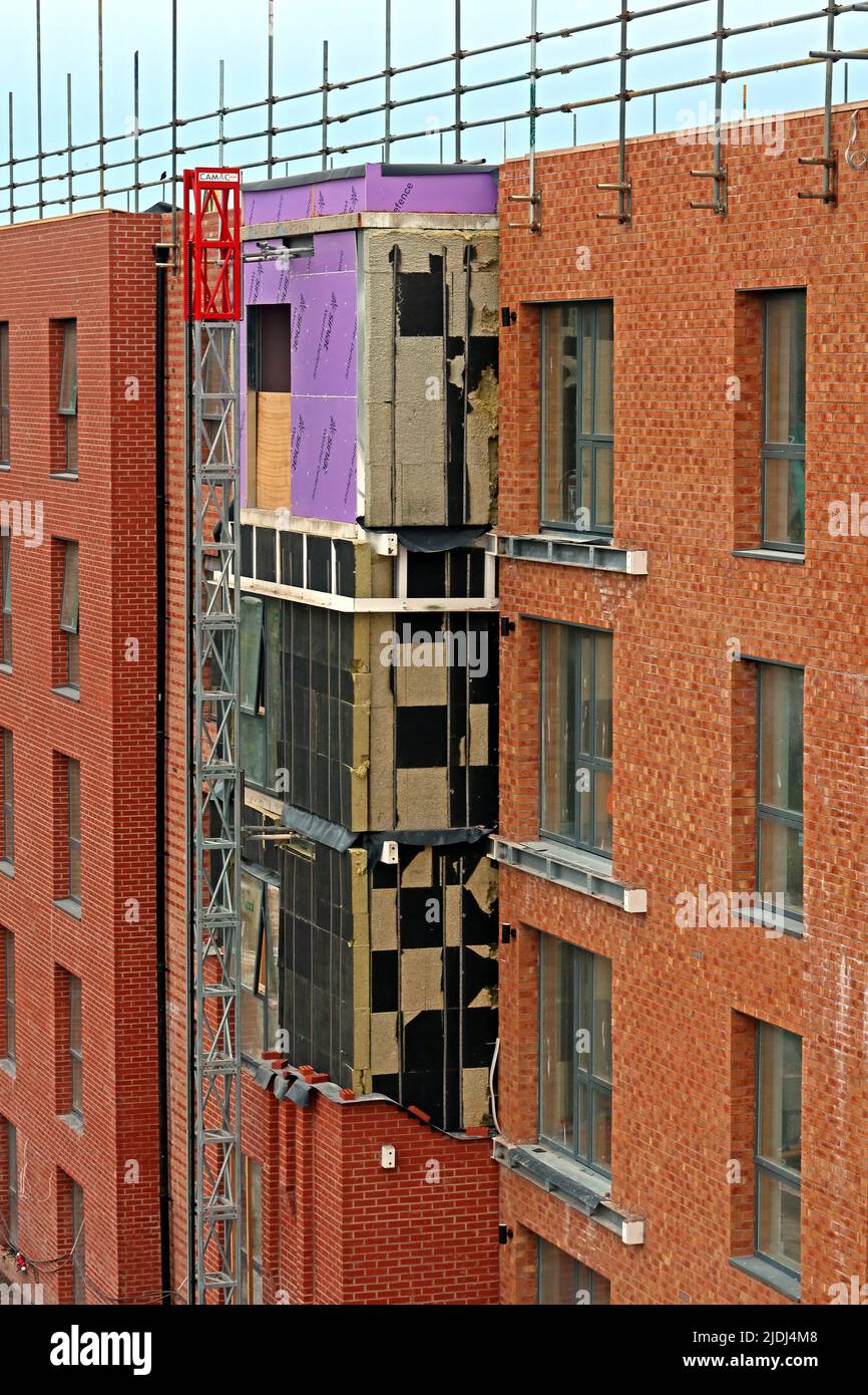 Bau neuer Wohnungen in Station Road, Latchford, South Warrington, Cheshire, England, UK, WA4 Stockfoto