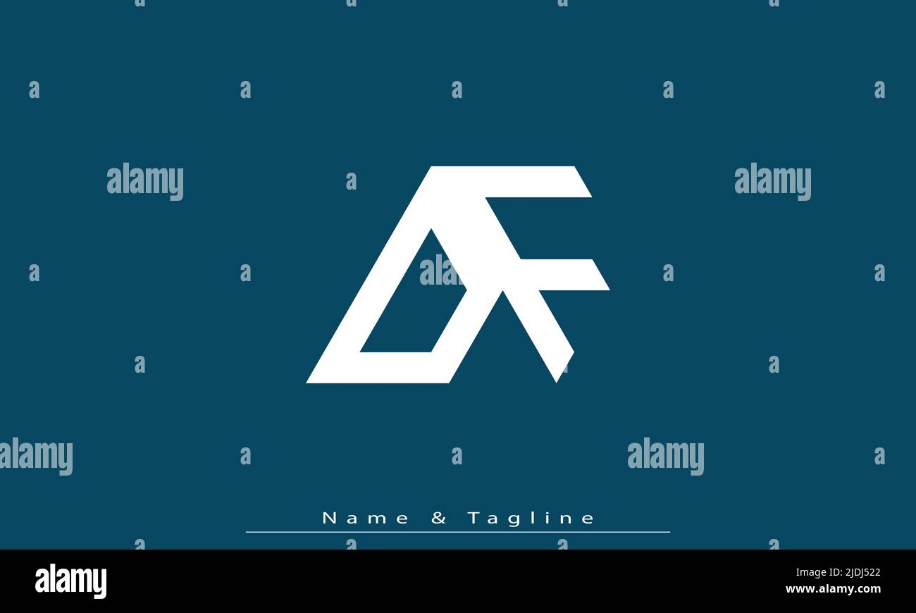 Alphabet Buchstaben Initialen Monogramm Logo DF , FD Stock Vektor