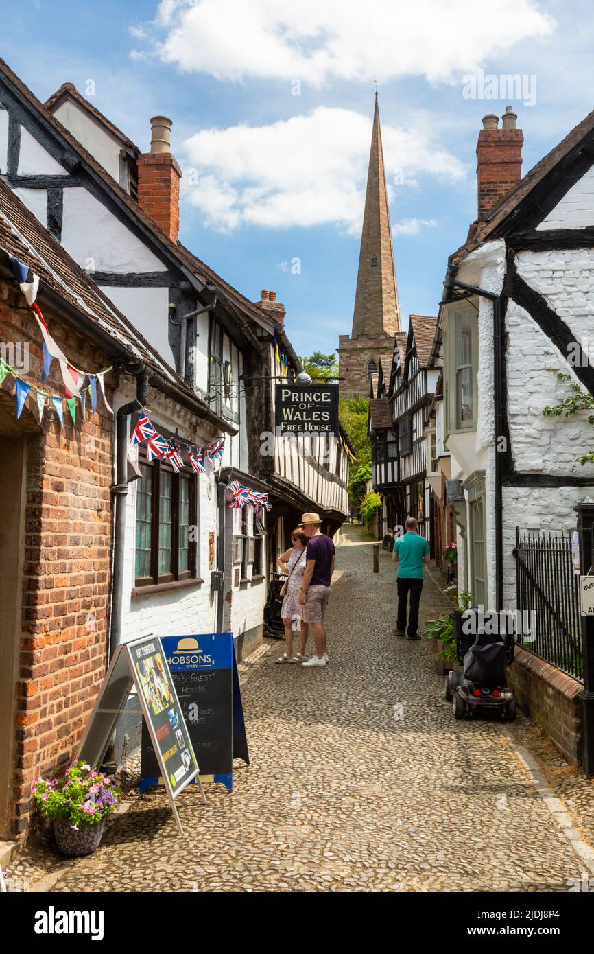 Church Lane, Ledbury, Herefordshire, Großbritannien 2022 Stockfoto
