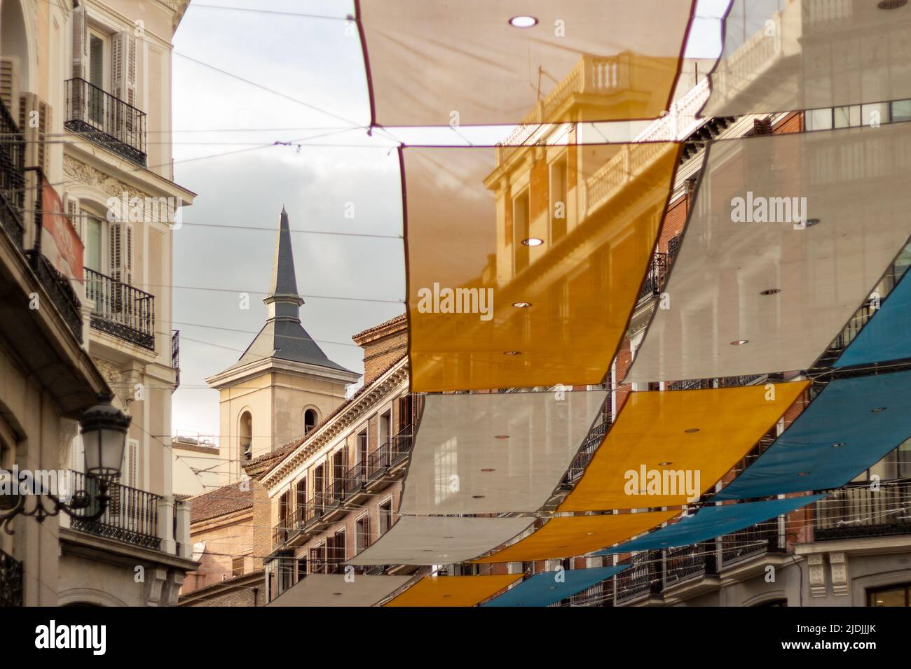 Madrid Europäische Stadt feiert die Nachbarschaft Feierlichkeiten Stockfoto