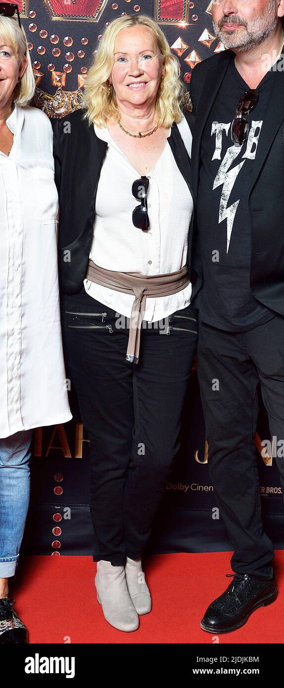 STOCKHOLM 2022-06-21Agnetha Faltskog, ABBA Agnetha, bei der schwedischen Premiere des Films 'Elvis' in Stockholm am 21. Juni 2022. Foto Karin Tornblom/TT kod 2377 Stockfoto