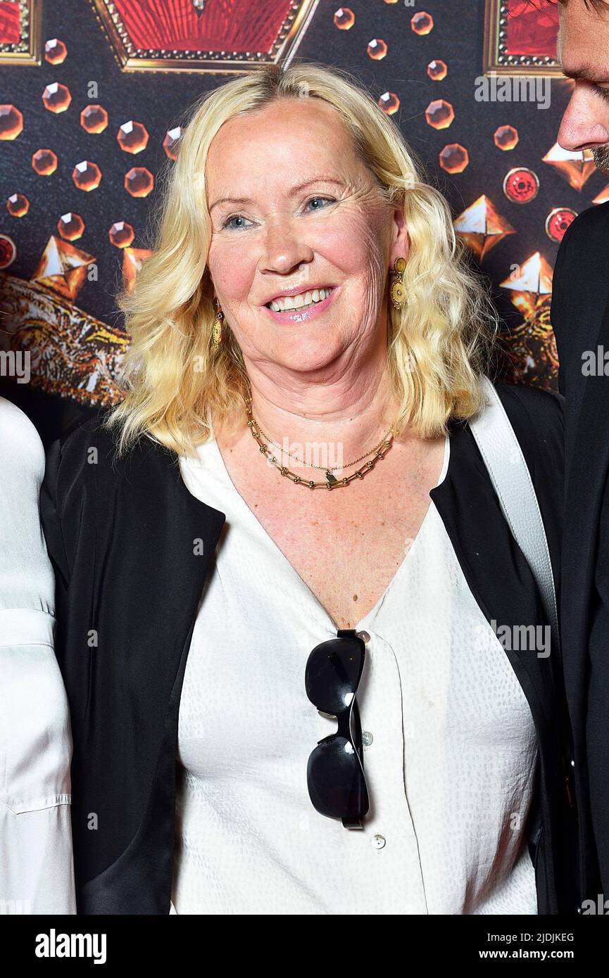 STOCKHOLM 2022-06-21Agnetha Faltskog, ABBA Agnetha, bei der schwedischen Premiere des Films 'Elvis' in Stockholm am 21. Juni 2022. Foto Karin Tornblom/TT kod 2377 Stockfoto