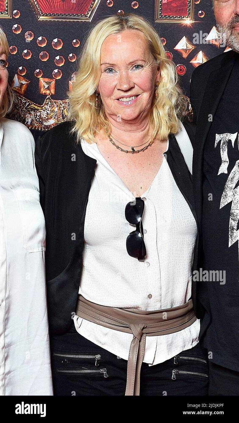 STOCKHOLM 2022-06-21Agnetha Faltskog, ABBA Agnetha, bei der schwedischen Premiere des Films 'Elvis' in Stockholm am 21. Juni 2022. Foto Karin Tornblom/TT kod 2377 Stockfoto