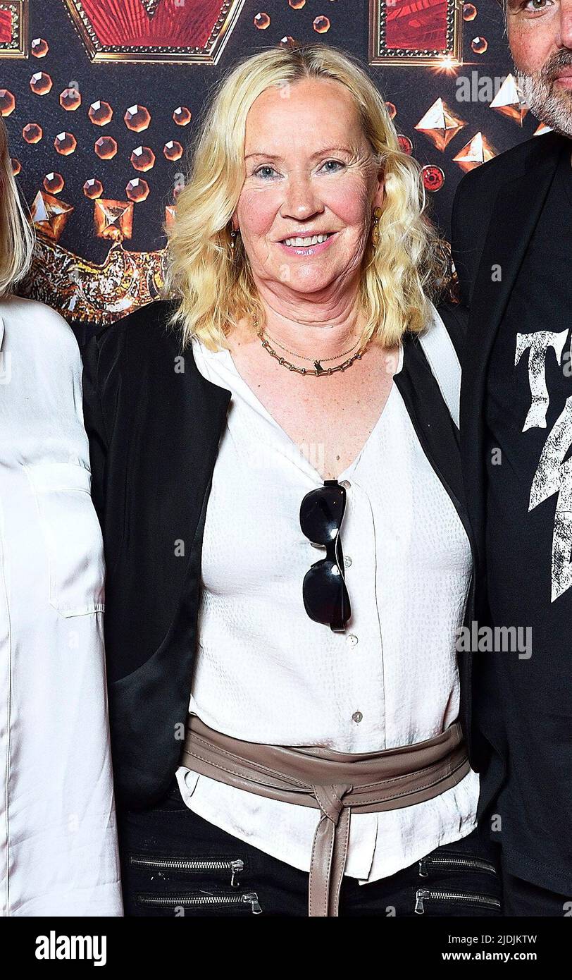 STOCKHOLM 2022-06-21Agnetha Faltskog, ABBA Agnetha, bei der schwedischen Premiere des Films 'Elvis' in Stockholm am 21. Juni 2022. Foto Karin Tornblom/TT kod 2377 Stockfoto