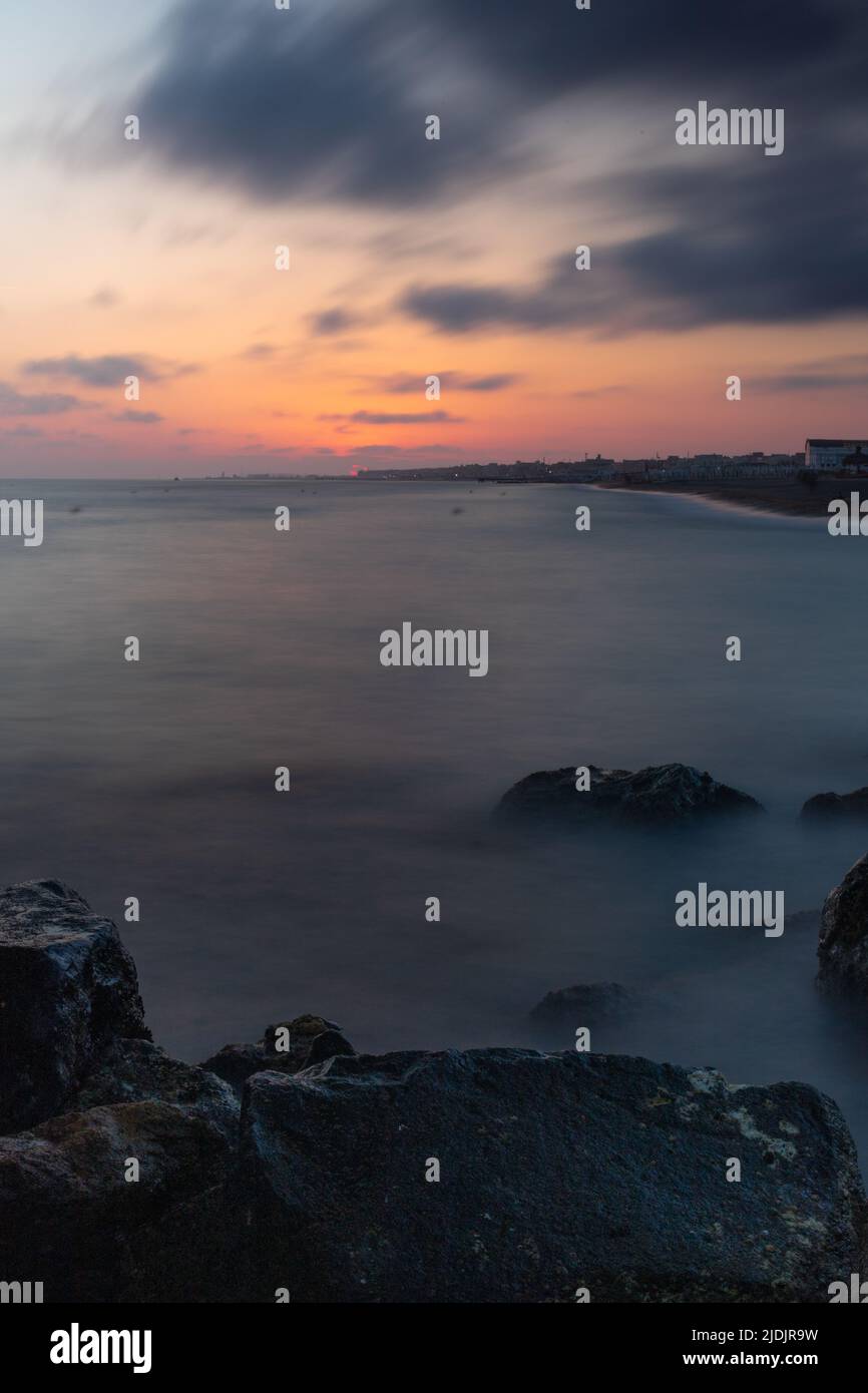 Ostia lido bei Aufnahmen mit langer Belichtung Stockfoto