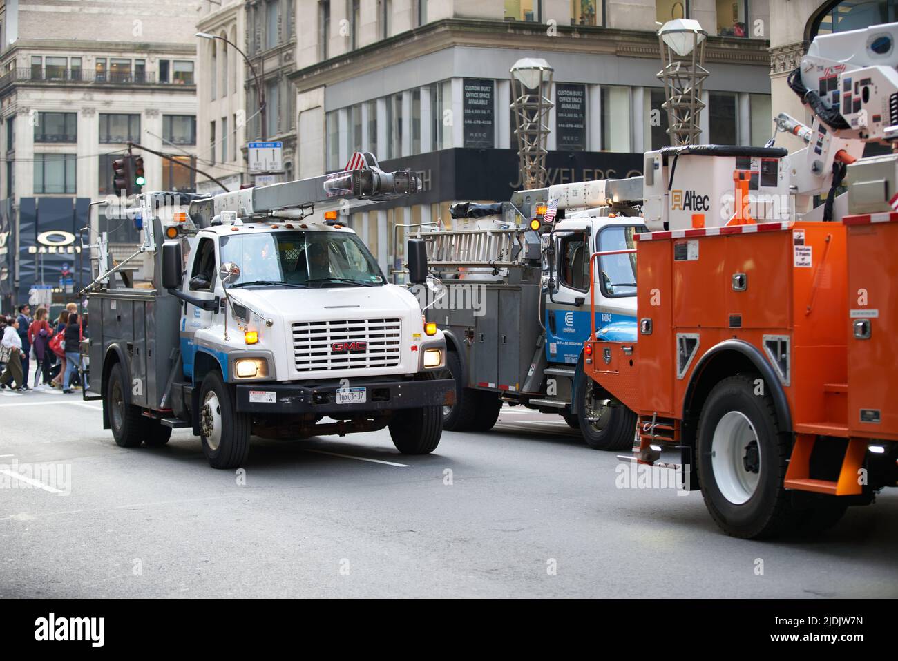 Manhattan, New York, USA - November 11. 2019: Con Edison Truck in NYC Stockfoto