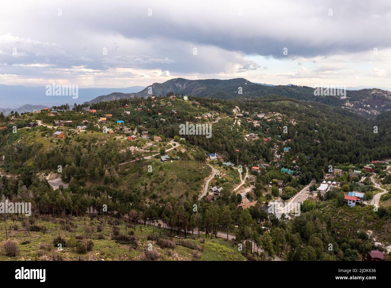 Summerhaven, eine kleine eingegliederte Gemeinde auf Mount Lemmon, Arizona Stockfoto