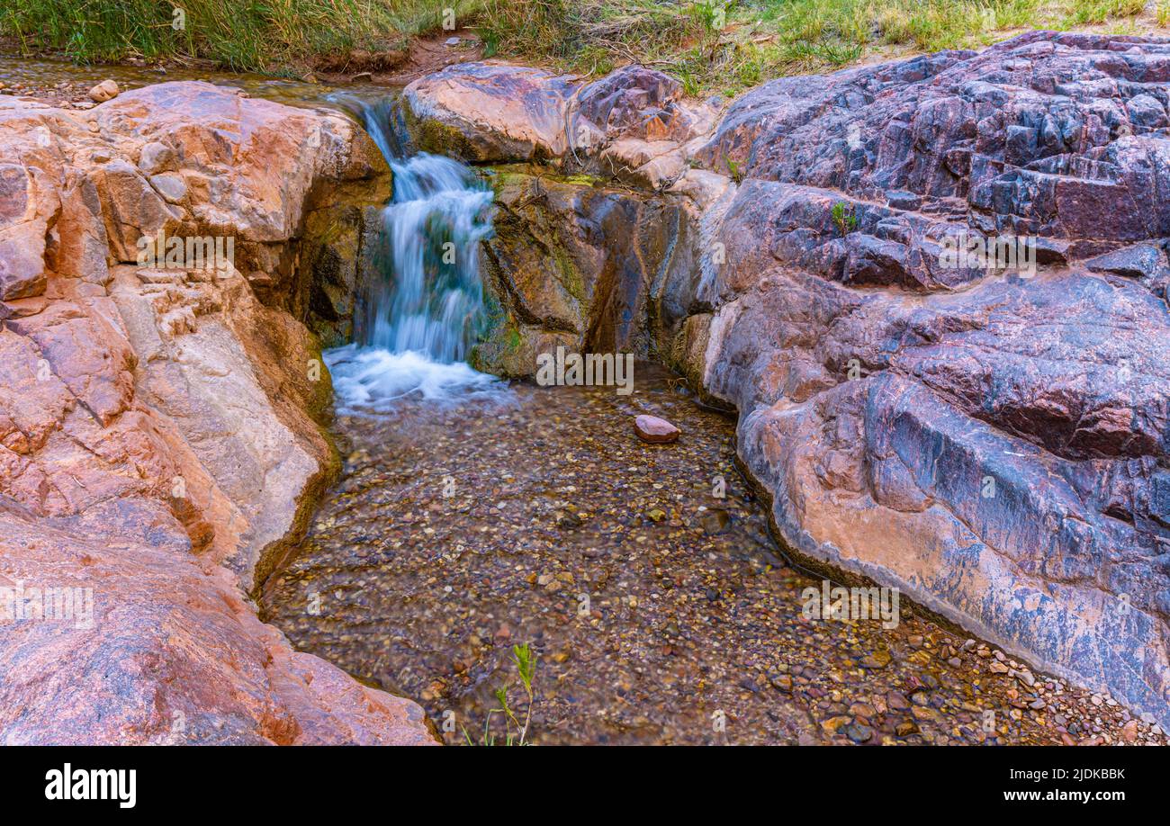 Pipe Creek Cascades über Vishnu Schist Basement Rock, River Trail, Grand Canyon National Park, Arizona, USA Stockfoto