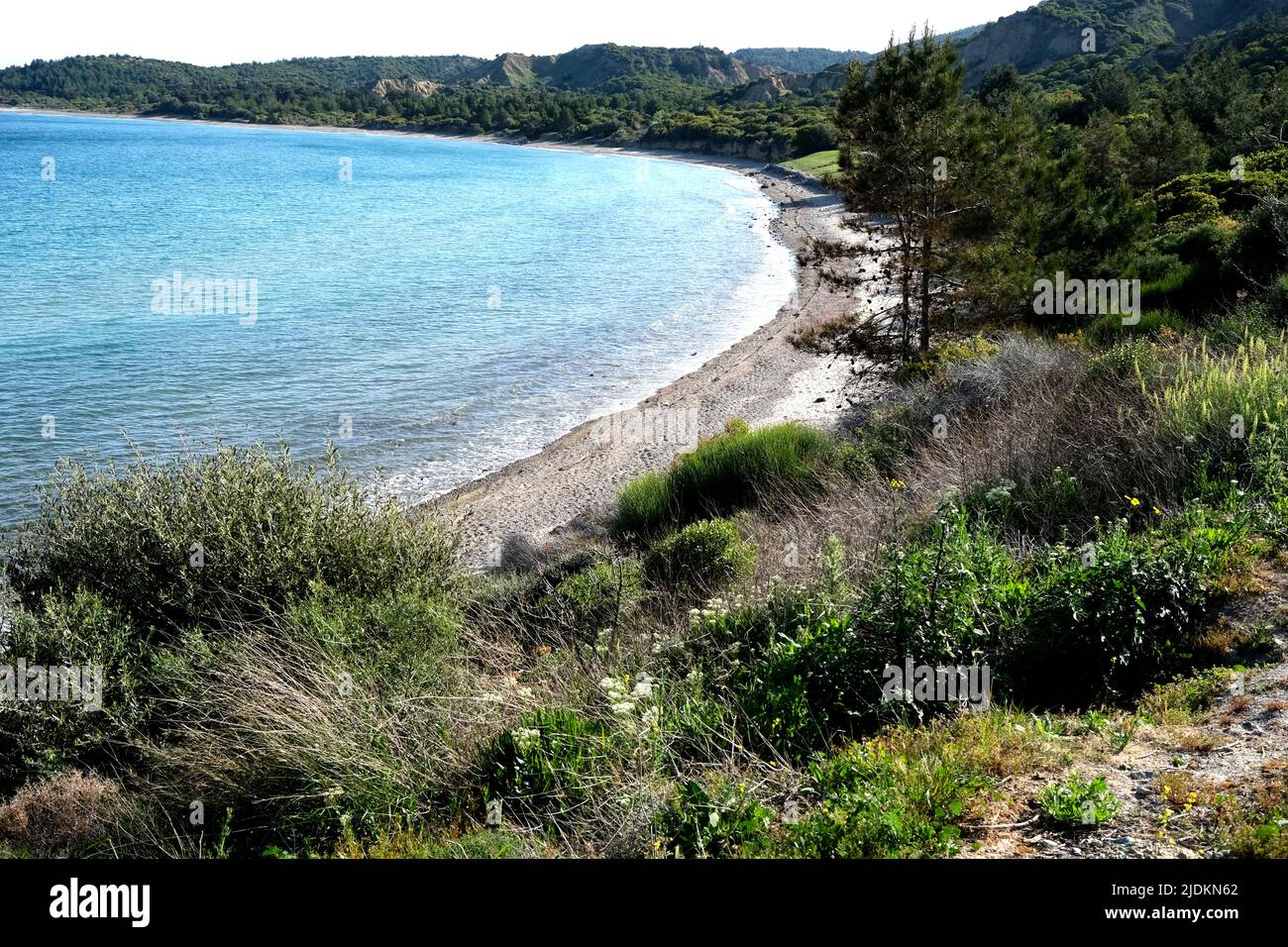 Anzac Cove der Ort der Landung der Alliierten im Ersten Weltkrieg in der Türkei Stockfoto