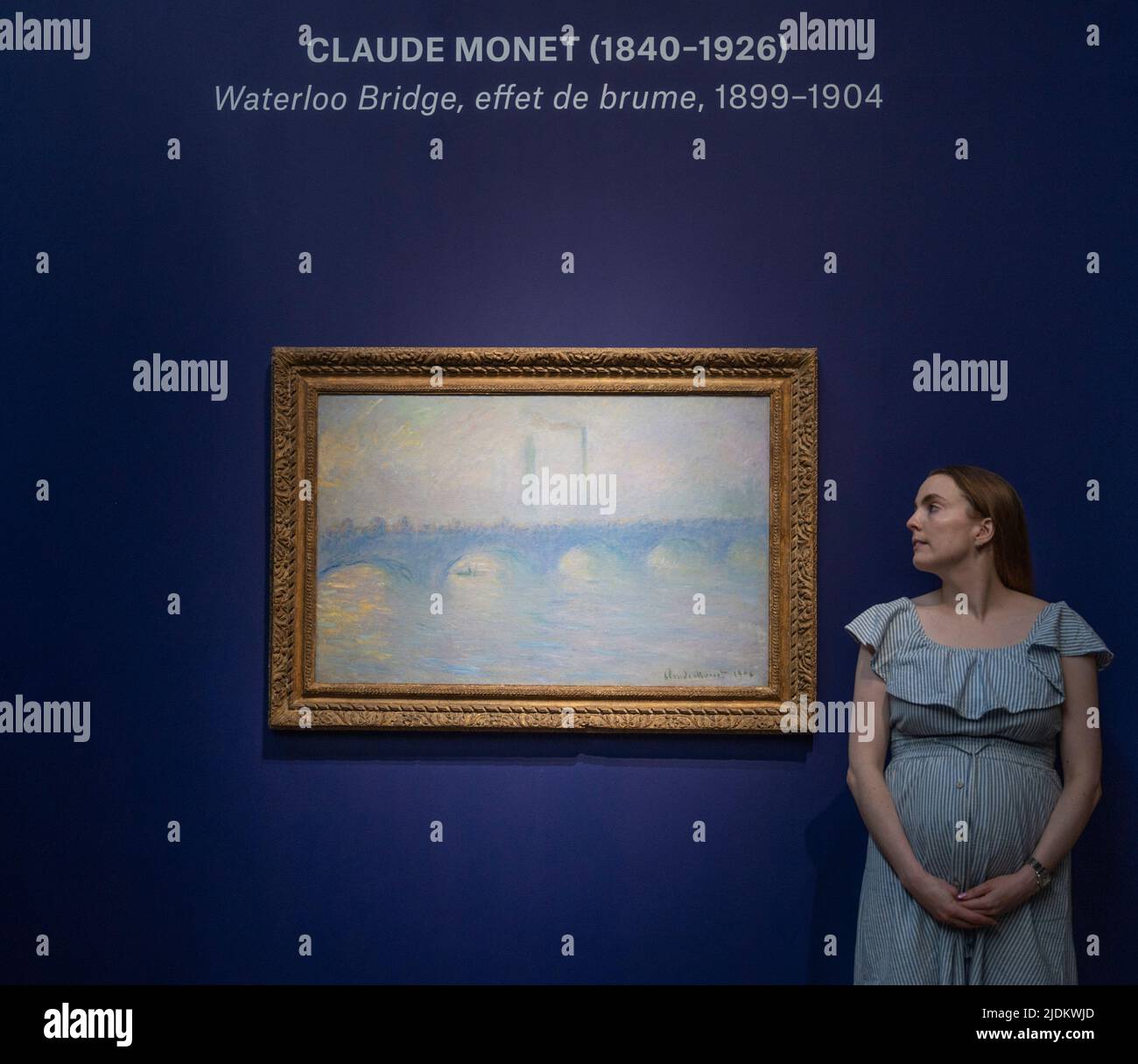 Christie’s, London, Großbritannien. 22. Juni 2022. 20./21. Century Marc Chagall, Colour of Life & London Evening Sales findet am 28. Juni 2022 statt. Zu den Highlights gehören: Claude Monet, Waterloo Bridge, effet de brume, 1904, Schätzung: £22.000.000-32.000.000. Quelle: Malcolm Park/Alamy Live News. Stockfoto