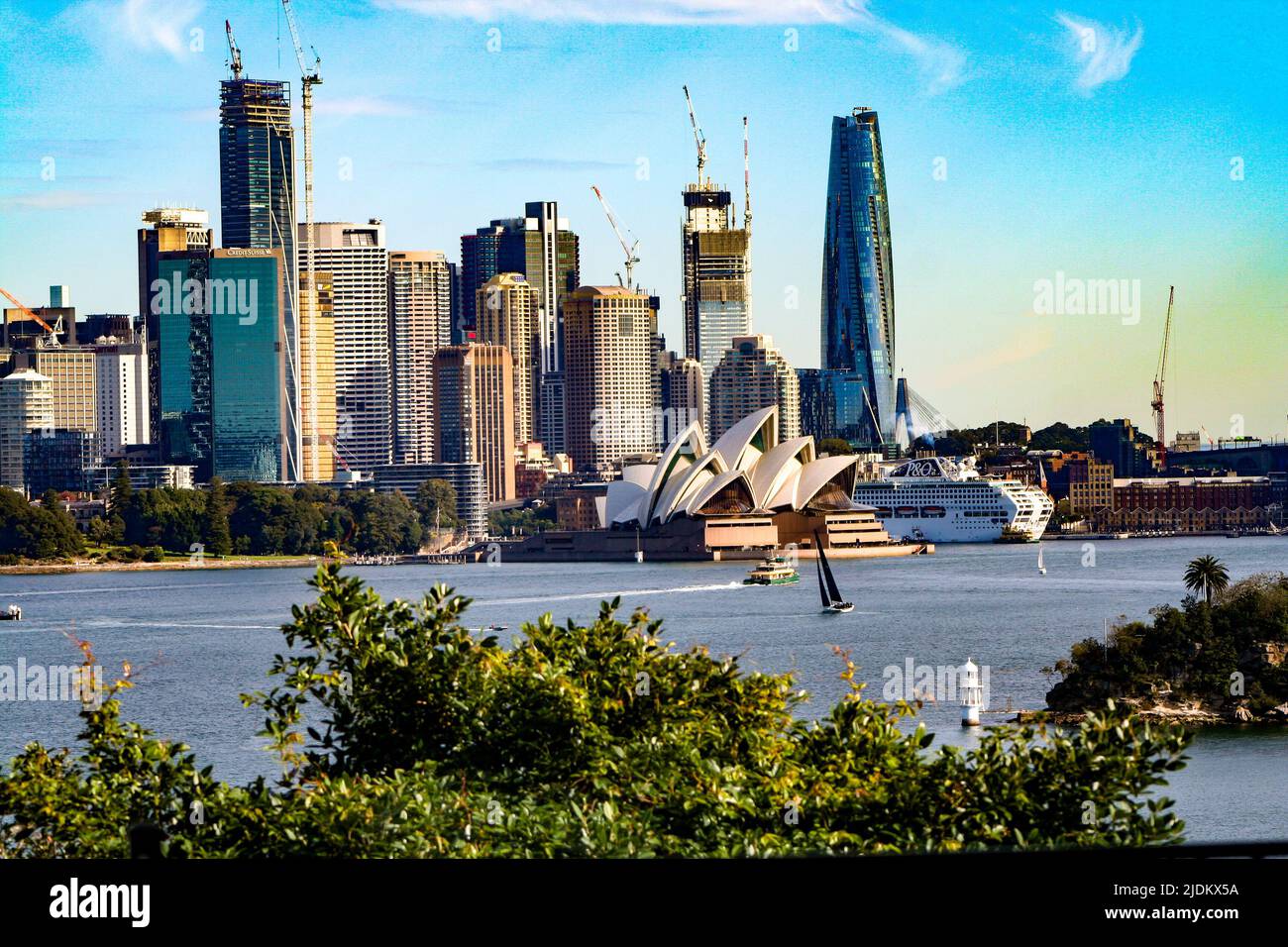Sydney Opera House und City Stockfoto