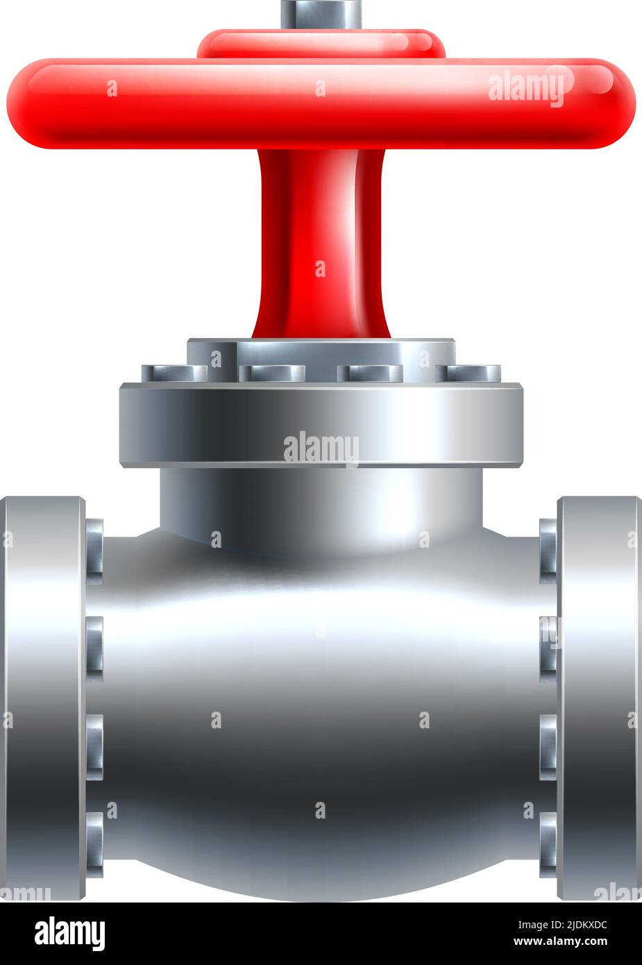 Symbol Für Rohrrad-Industrierohrleitungsventil Stock Vektor