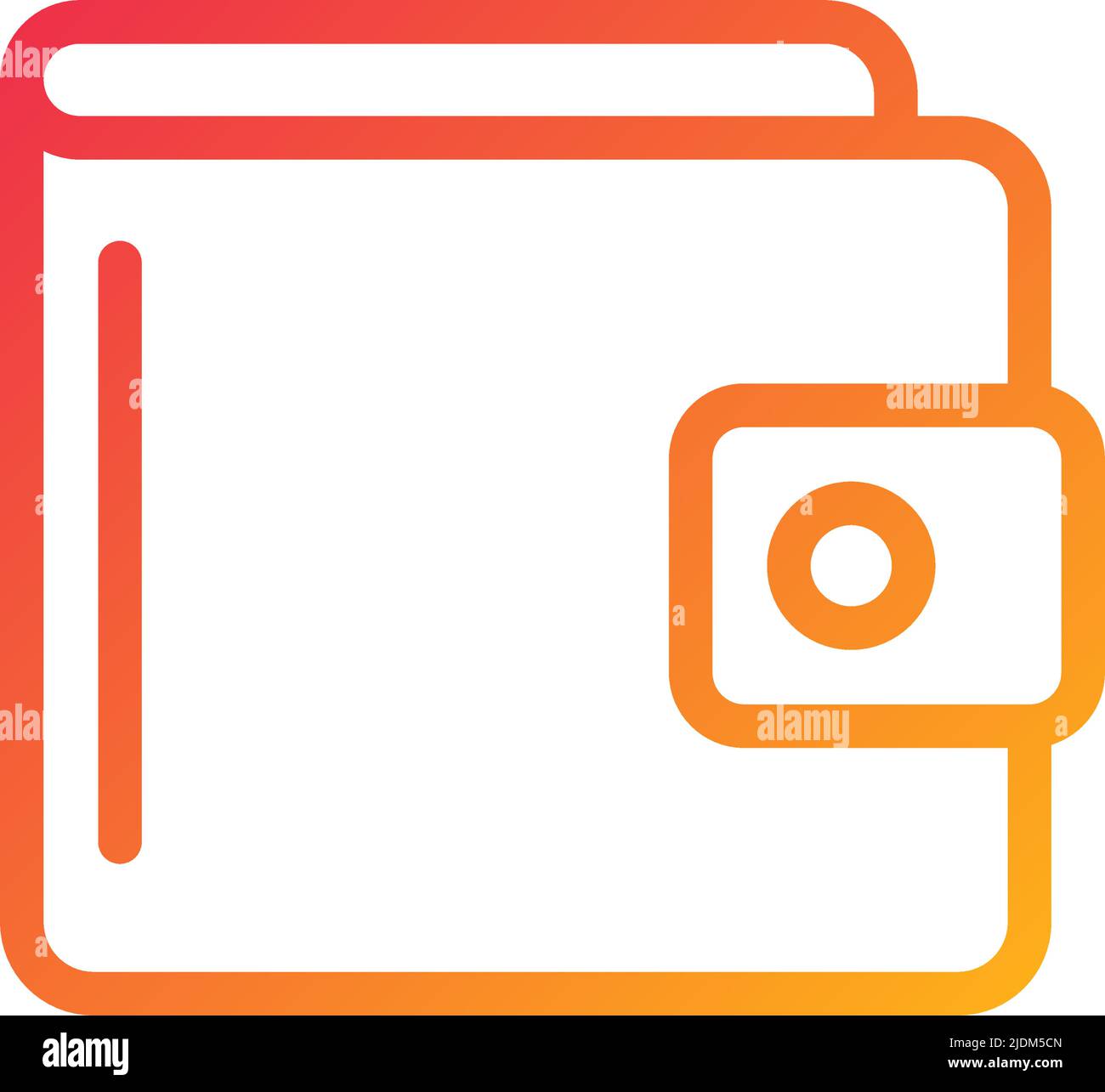 Portemonnaie Pixel Perfect Gradient lineare Vektor-Symbol Stock Vektor