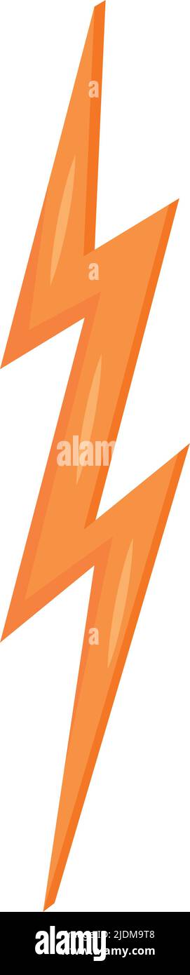 Thunderbolt halbflaches Farbvektorobjekt Stock Vektor
