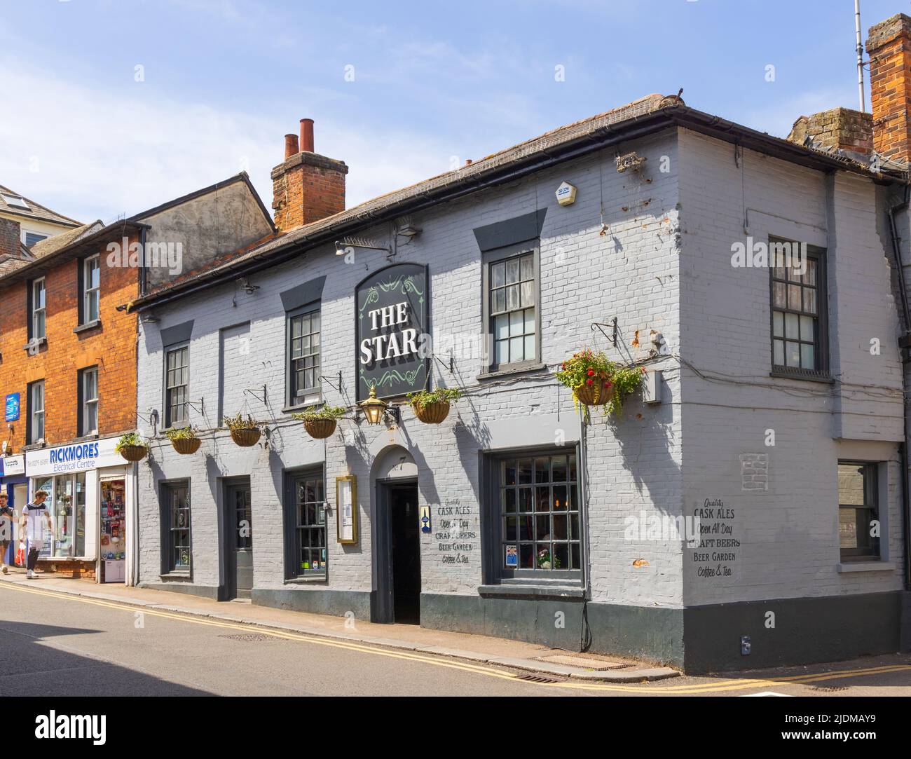 Blick auf das Star Public House in der Bridge Street, Bishop's Stortford. VEREINIGTES KÖNIGREICH Stockfoto