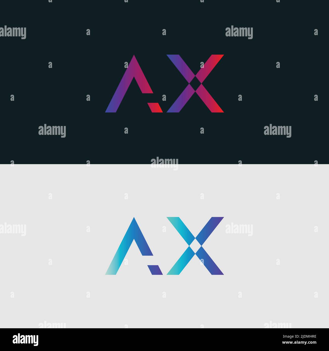 Buchstabensymbol Logo AX Stock Vektor