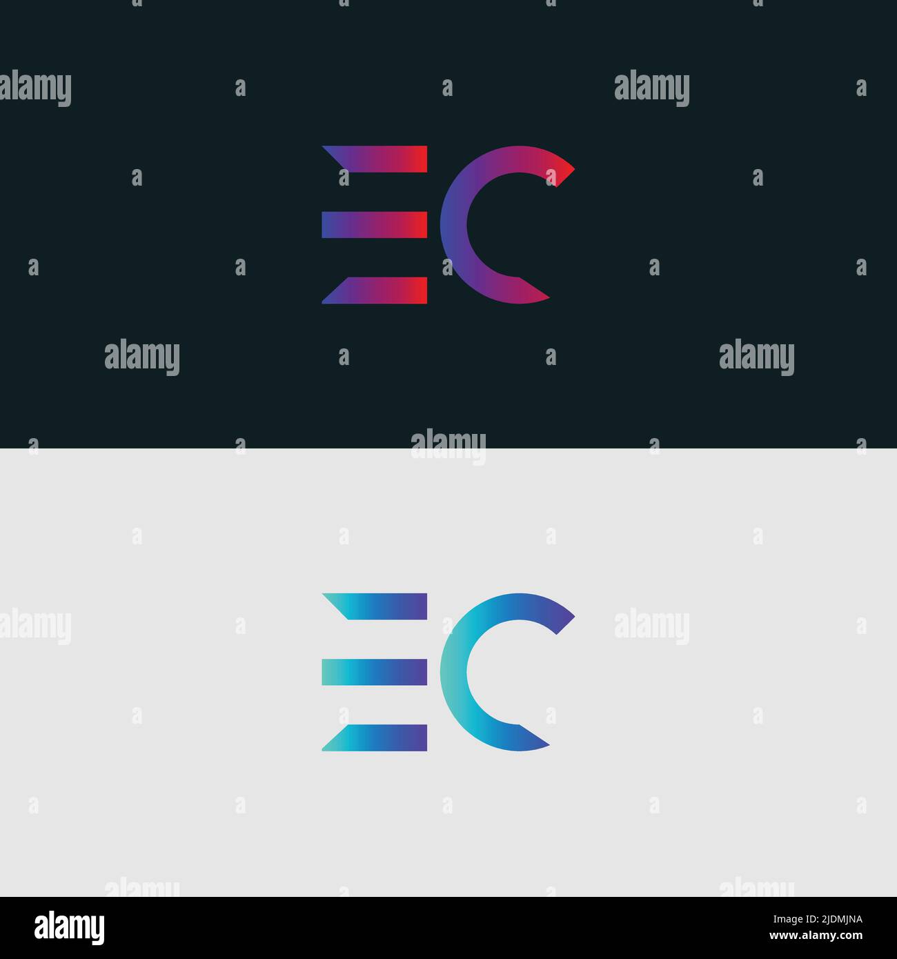Buchstabensymbol Logo EC Stock Vektor