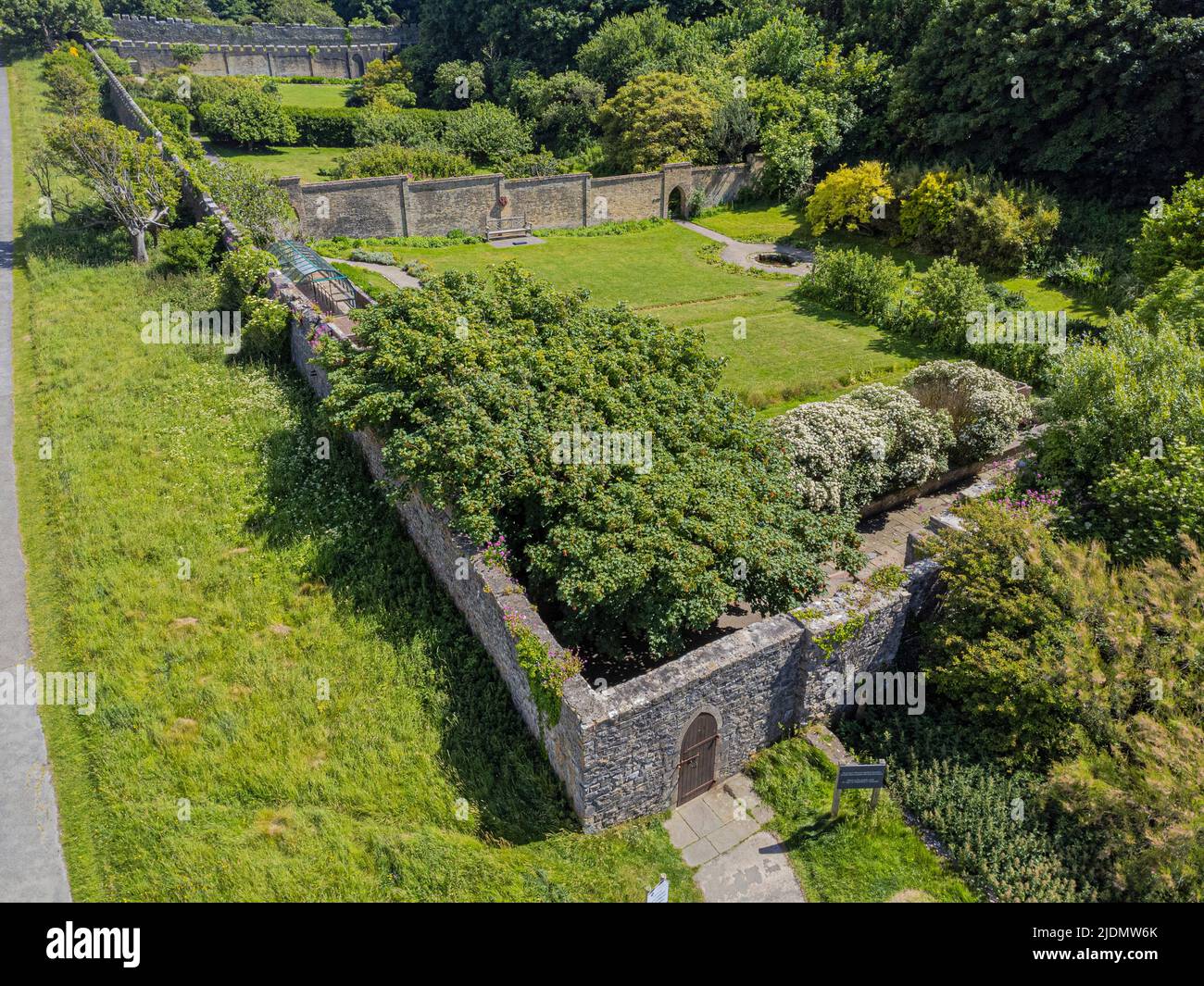 Walled Garden, Dunraven Castle, Dunraven Park, Southerdown. Bitte Kredit: Phillip Roberts Stockfoto