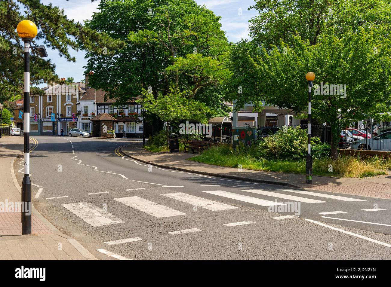 Chalfont St. Peter an einem sonnigen Tag, Buckinghamshire, England Stockfoto