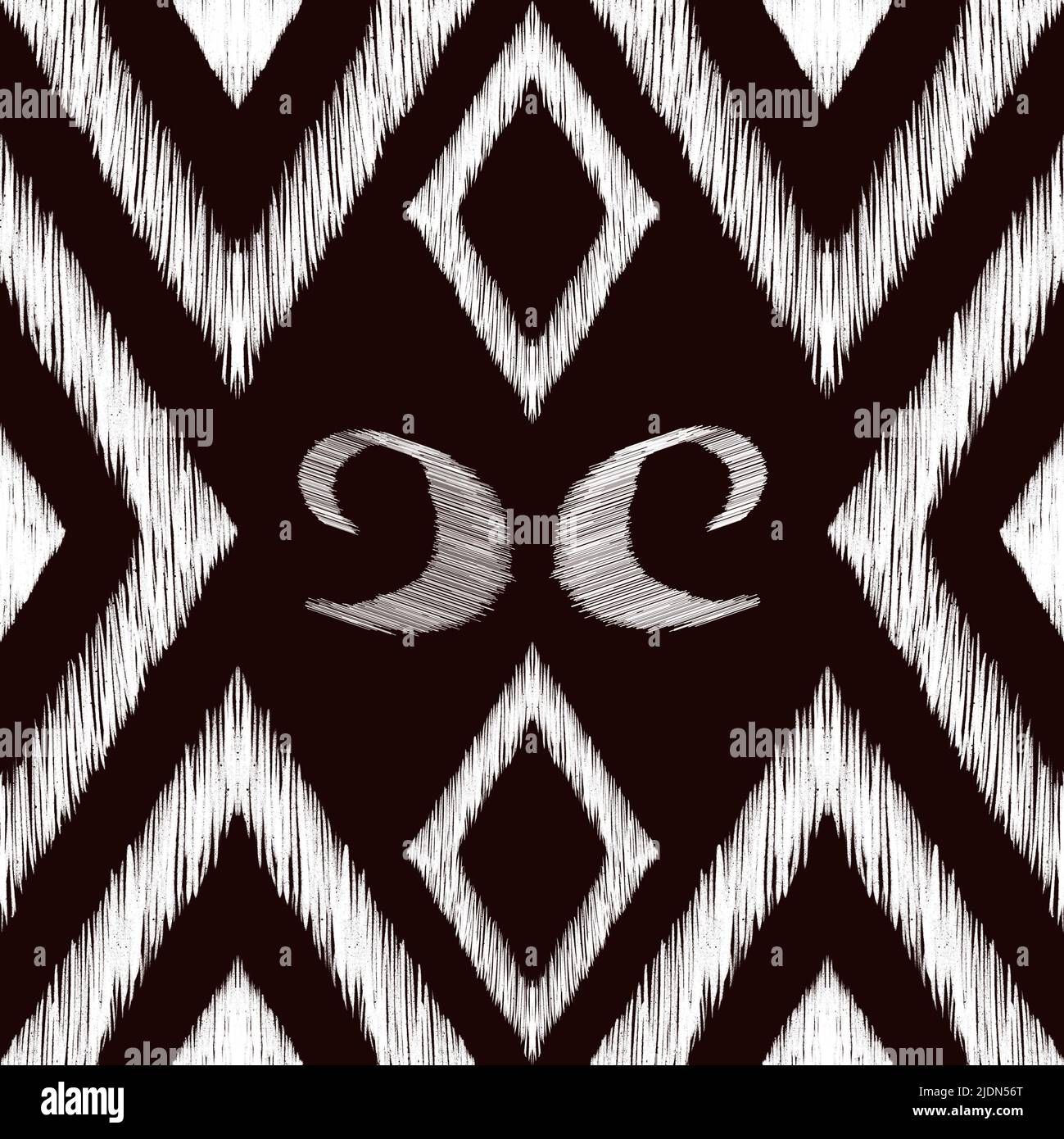 Ethnisches geometrisches Muster für Hintergrund oder Tapete. Geometrische ethnische orientalische ikat nahtlose Muster Traditionelles Design für Hintergrund, Teppich, Stockfoto