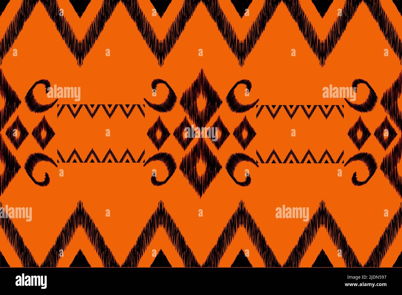 Ethnisches geometrisches Muster für Hintergrund oder Tapete. Geometrische ethnische orientalische ikat nahtlose Muster Traditionelles Design für Hintergrund, Teppich, Stockfoto