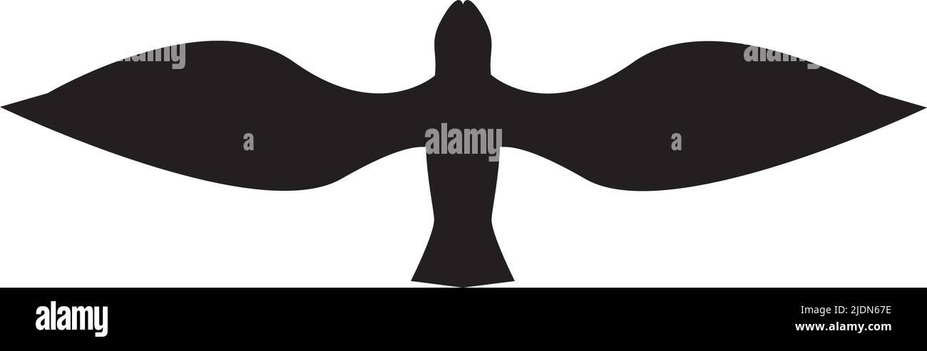 möwe fliegende Silhouette Stock Vektor