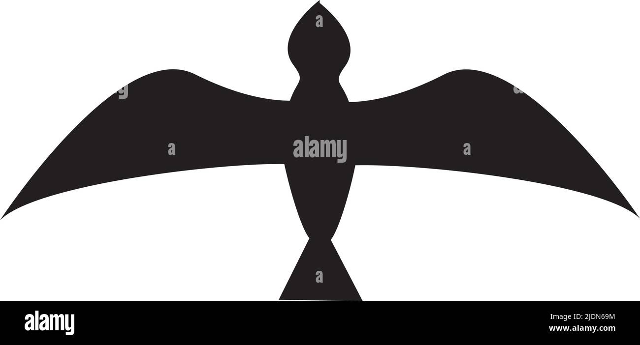 möwenvögel fliegen Silhouette Stock Vektor