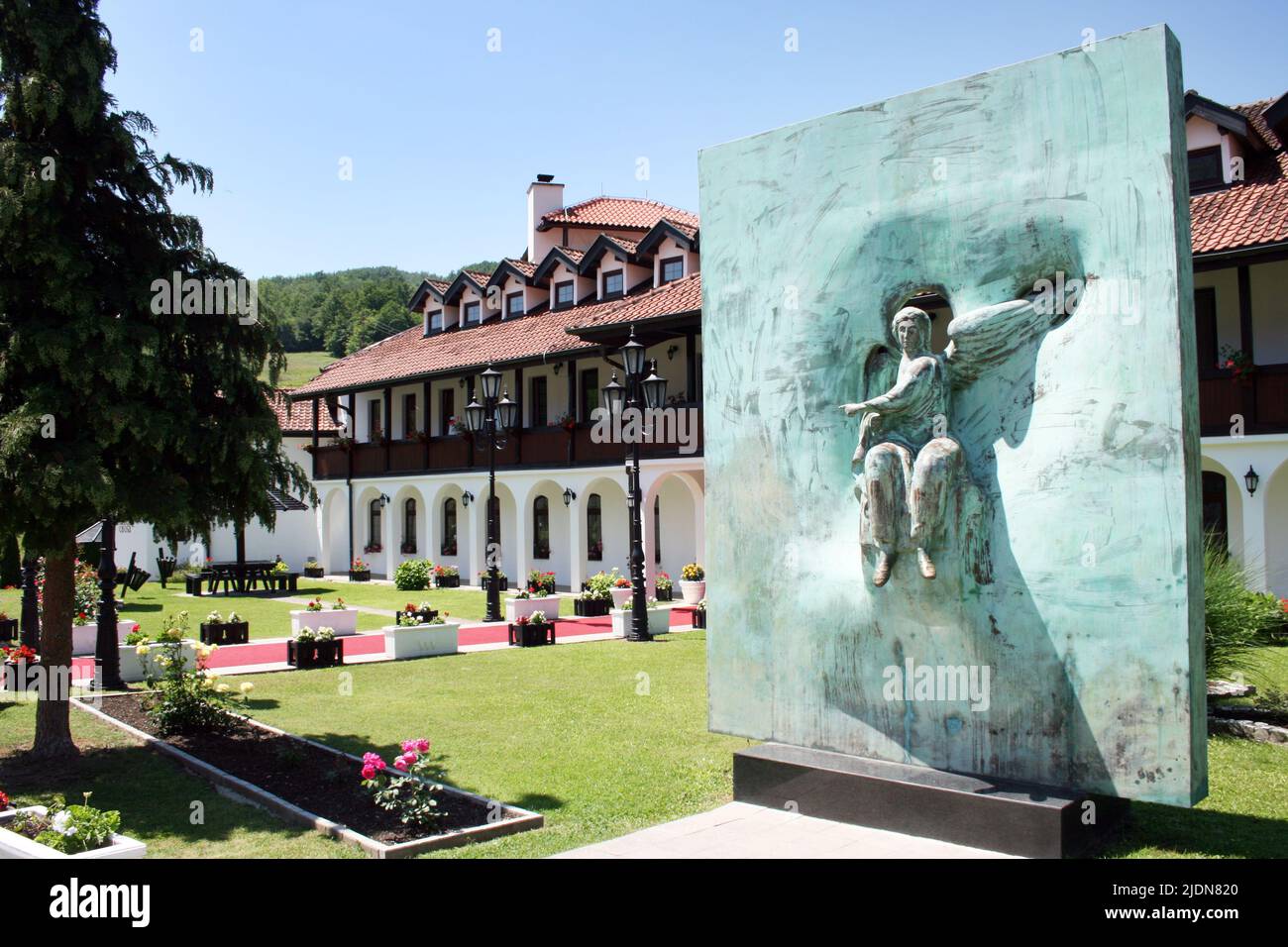 Das Kloster Mileseva ist ein serbisch-orthodoxes Kloster in der Nähe von Prijepolje im Südwesten Serbiens. Stockfoto