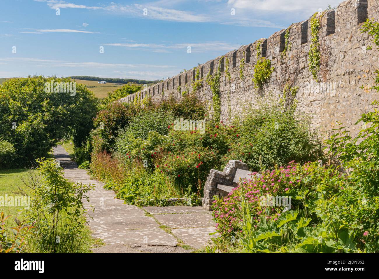 The Walled Garden im Dunraven Park, Southerndown. Bitte Kredit: Phillip Roberts Stockfoto