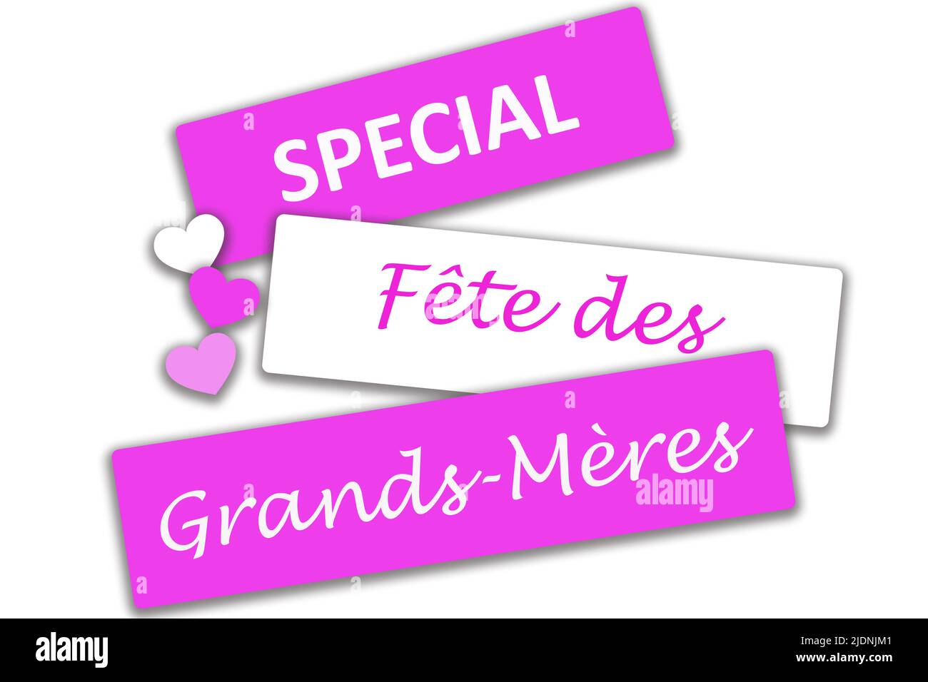 Inschrift „besonderer Tag der Großmutter“ auf Französisch Stockfoto