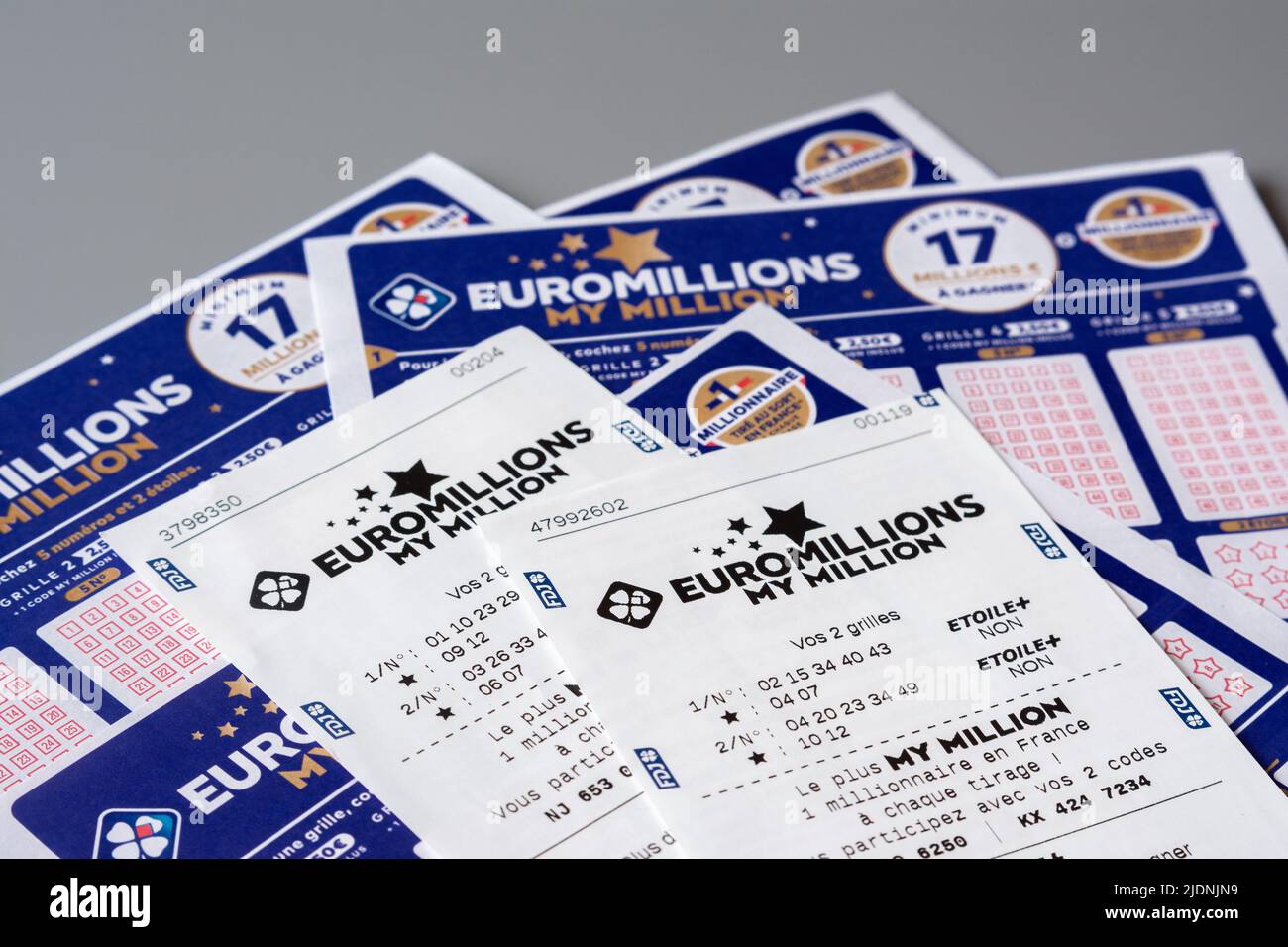 Euromillions, Französische Spiele Stockfoto