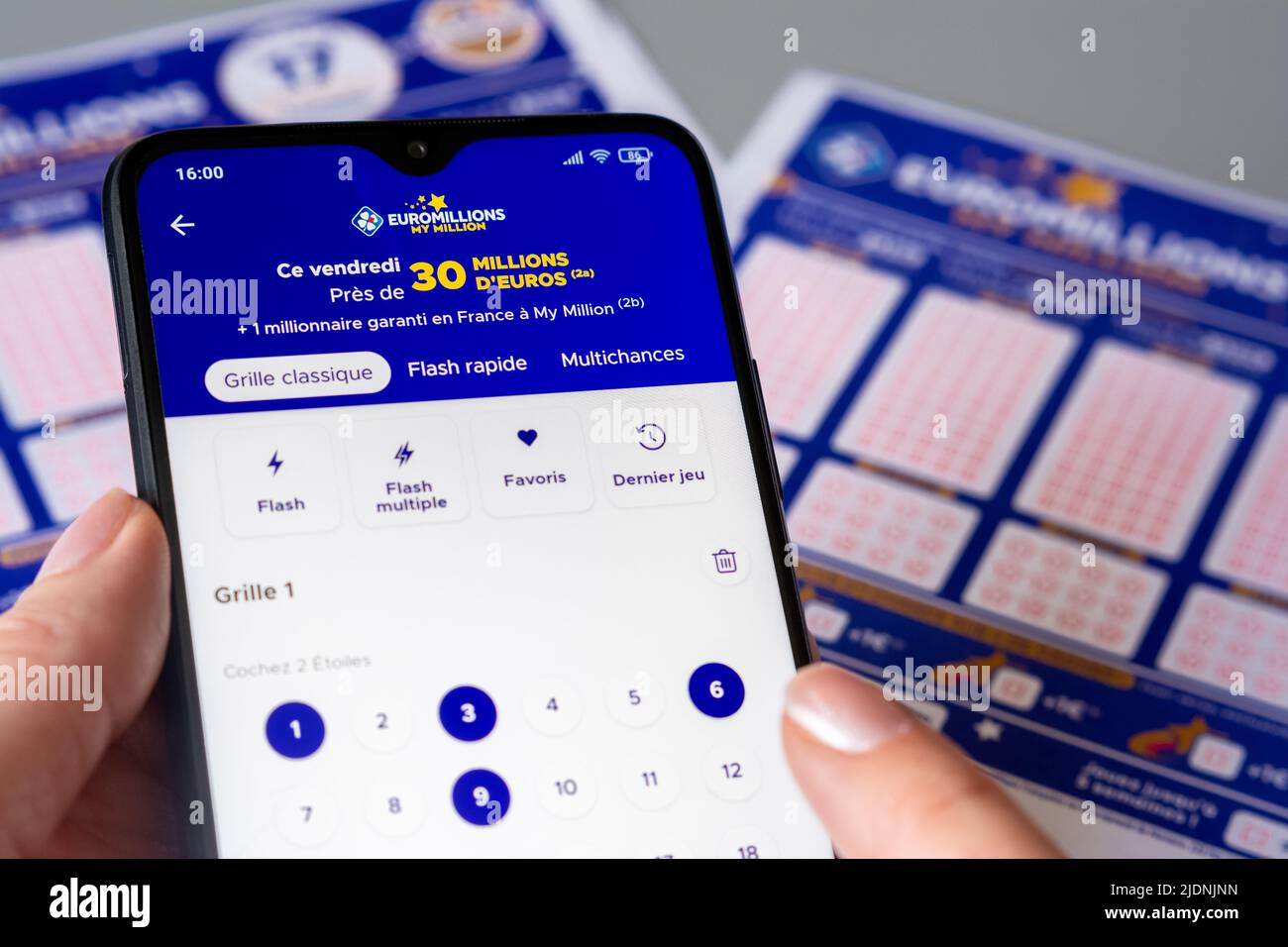 Euromillions, Französische Spiele Stockfoto