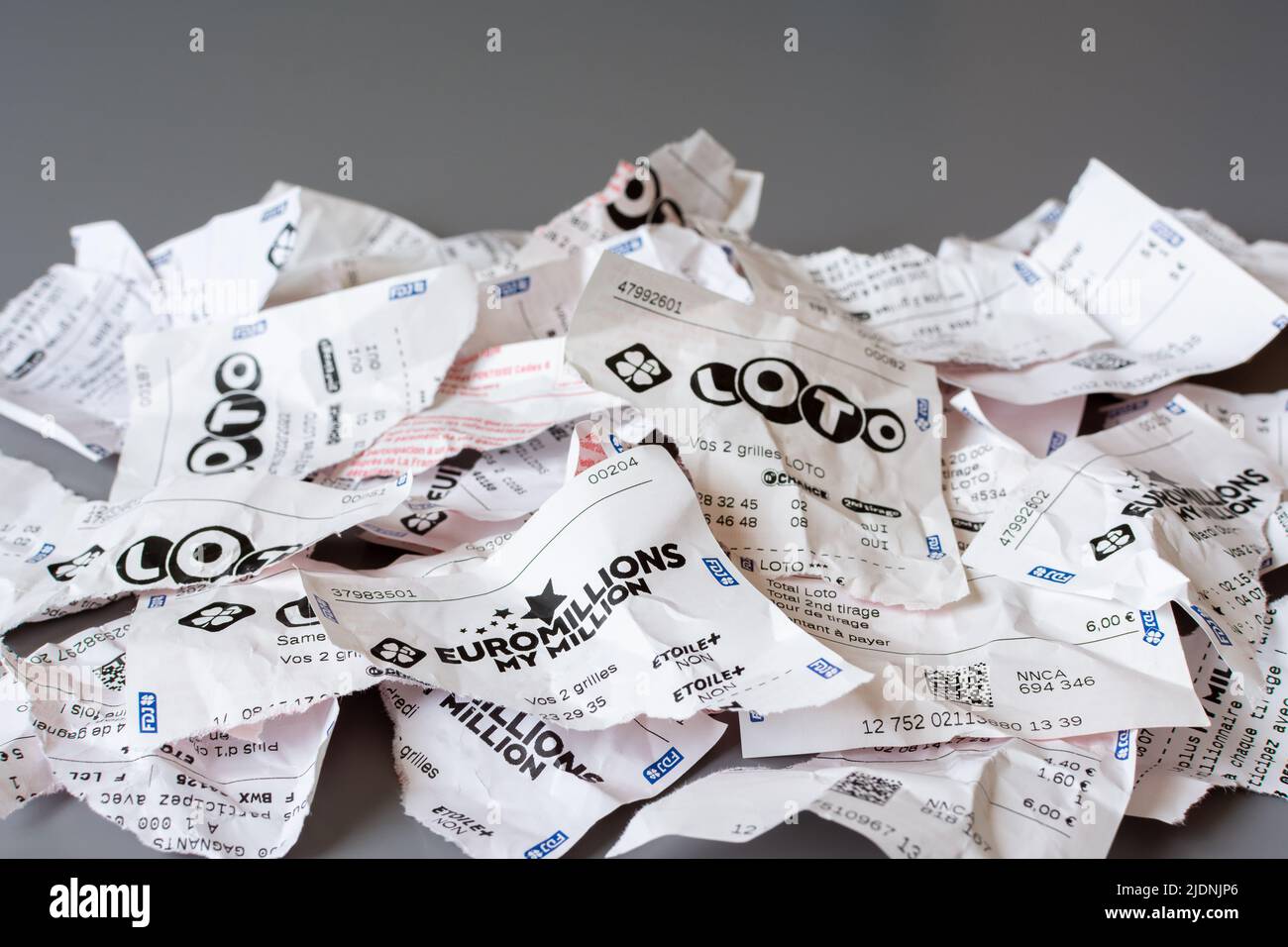 LOTO und euromillions, Französische Spiele Stockfoto