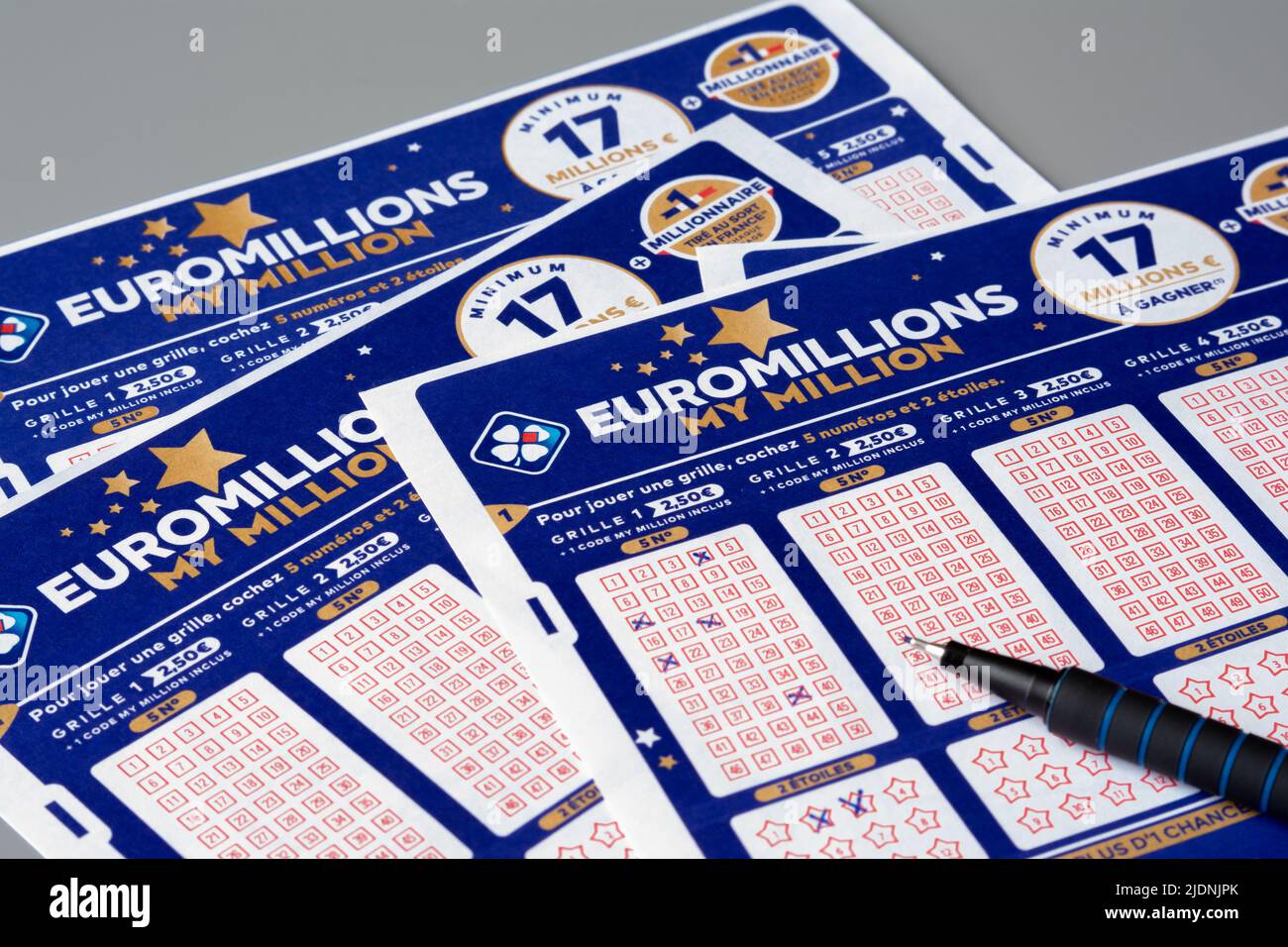 Euromillions, Französische Spiele Stockfoto