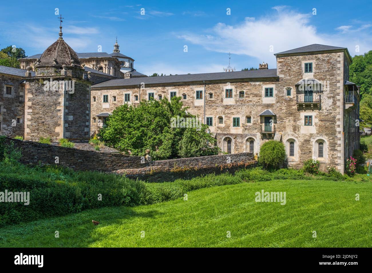 Spanien, Galizien, Kloster Samos. Stockfoto
