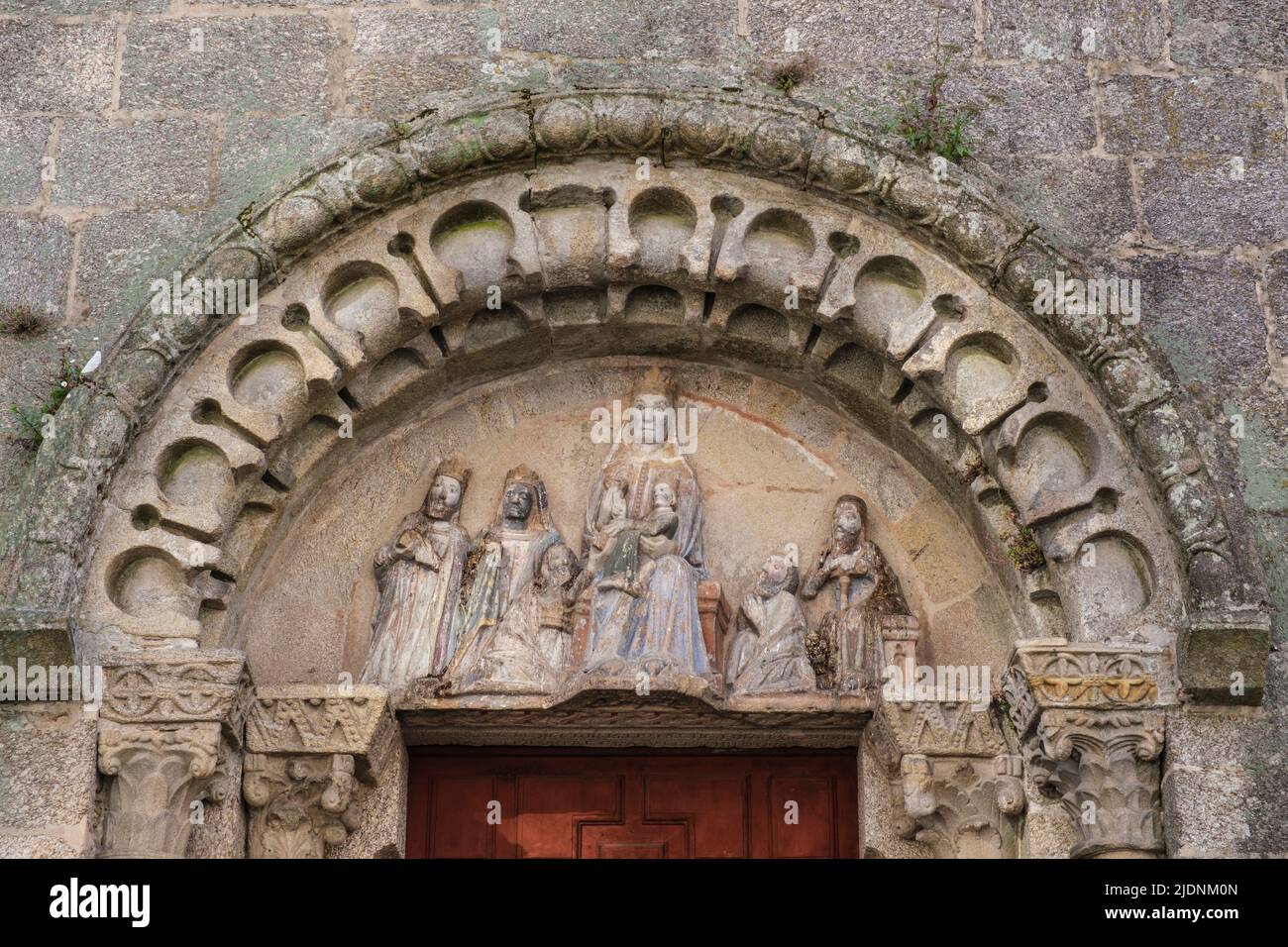 Spanien, Santiago de Compostela, Galicien. Die Kirche San Felix de Solovio, die als die älteste Kirche der Stadt gilt. Stockfoto