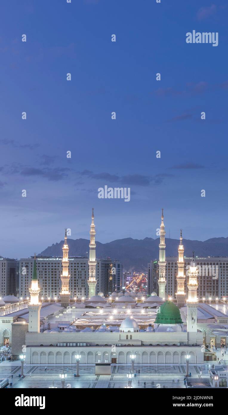 AlMasjid Al Nabawi, The Green Dome, Medina, SaudiArabien, AlMadina Al