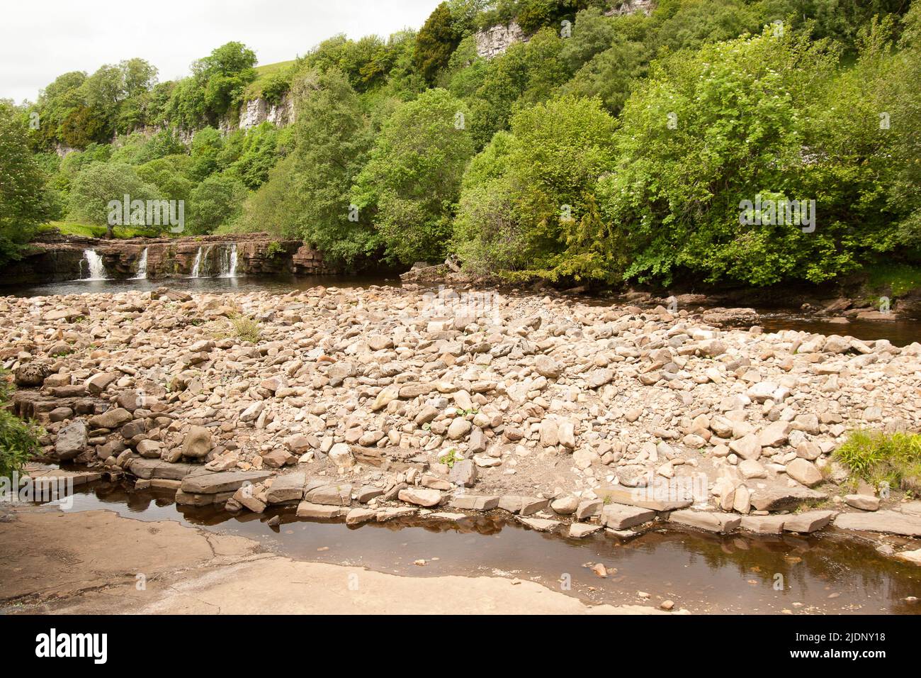 Swaledale Wasserfall Wain Wath Keld Stockfoto