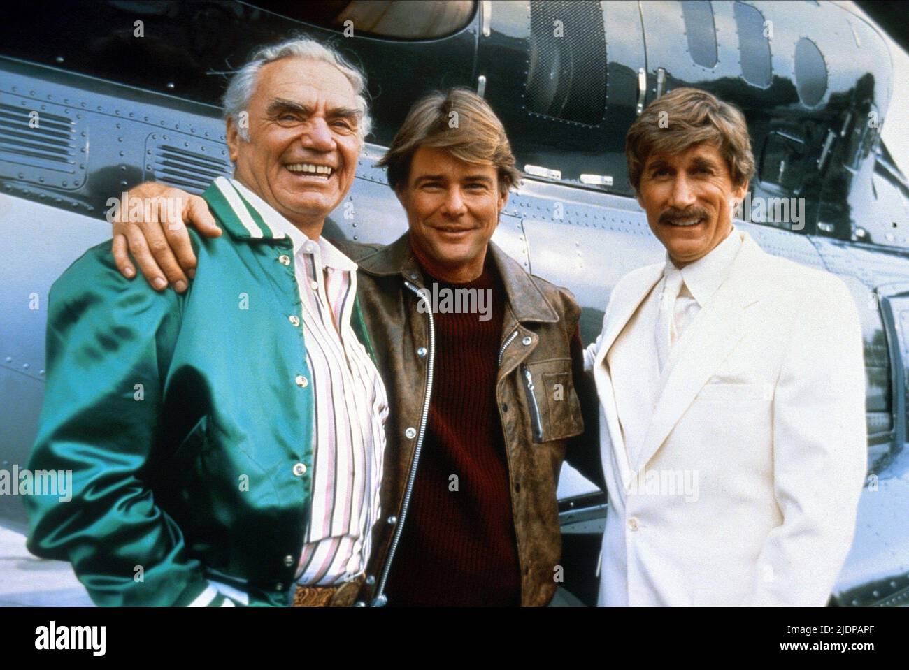 BORGNINE, Vincent, Netzkabel, AIRWOLF, 1984 Stockfoto