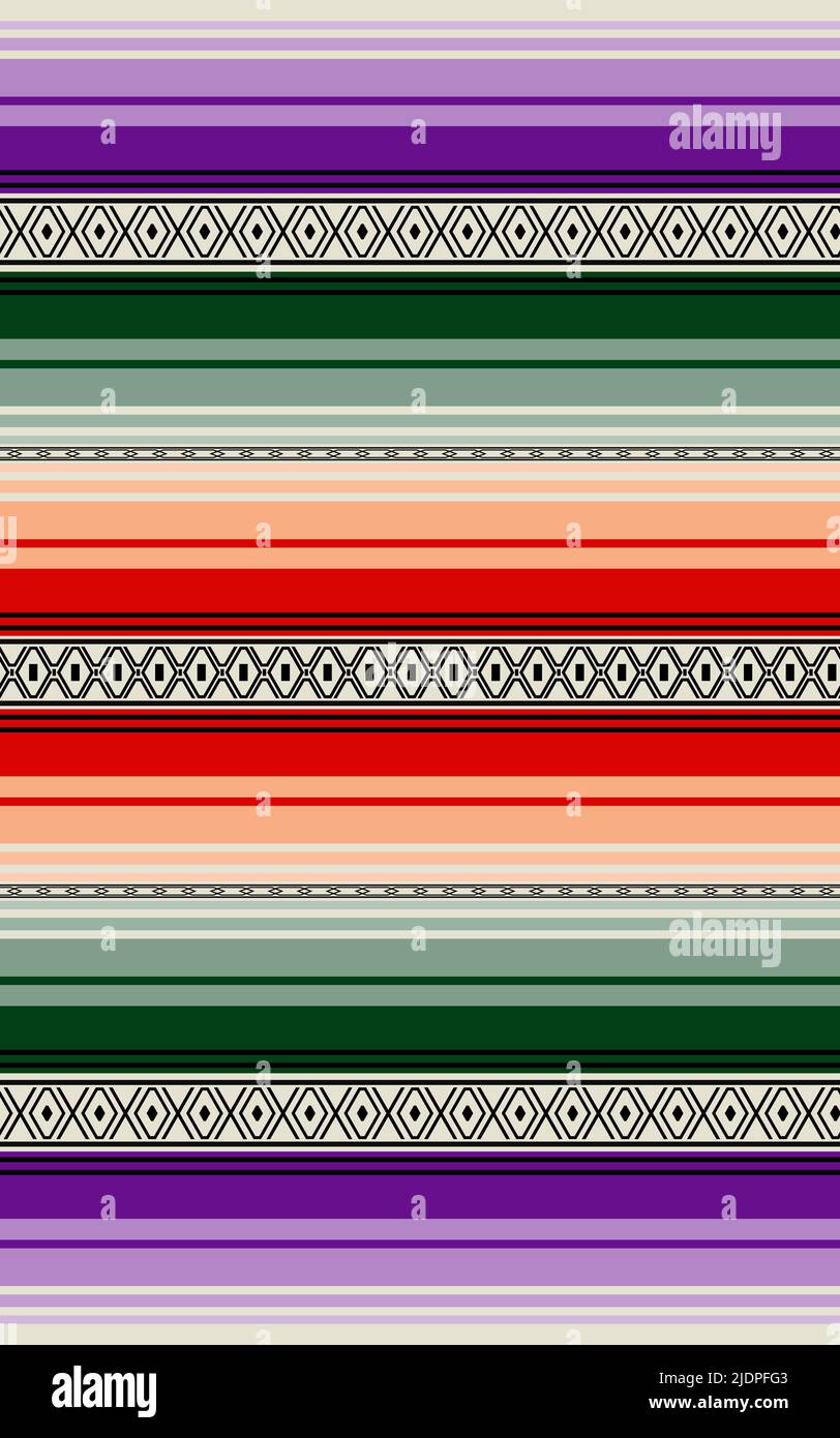 Mexikanisches Design auf Decken verwendet - Vektor-Illustration Stock Vektor