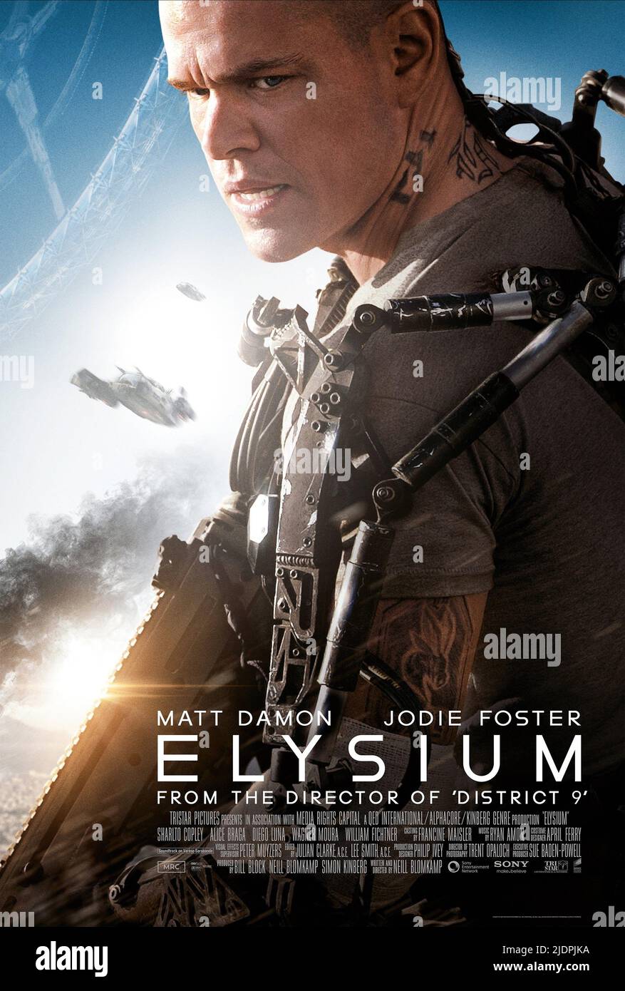 MATT DAMON POSTER, ELYSIUM, 2013, Stockfoto